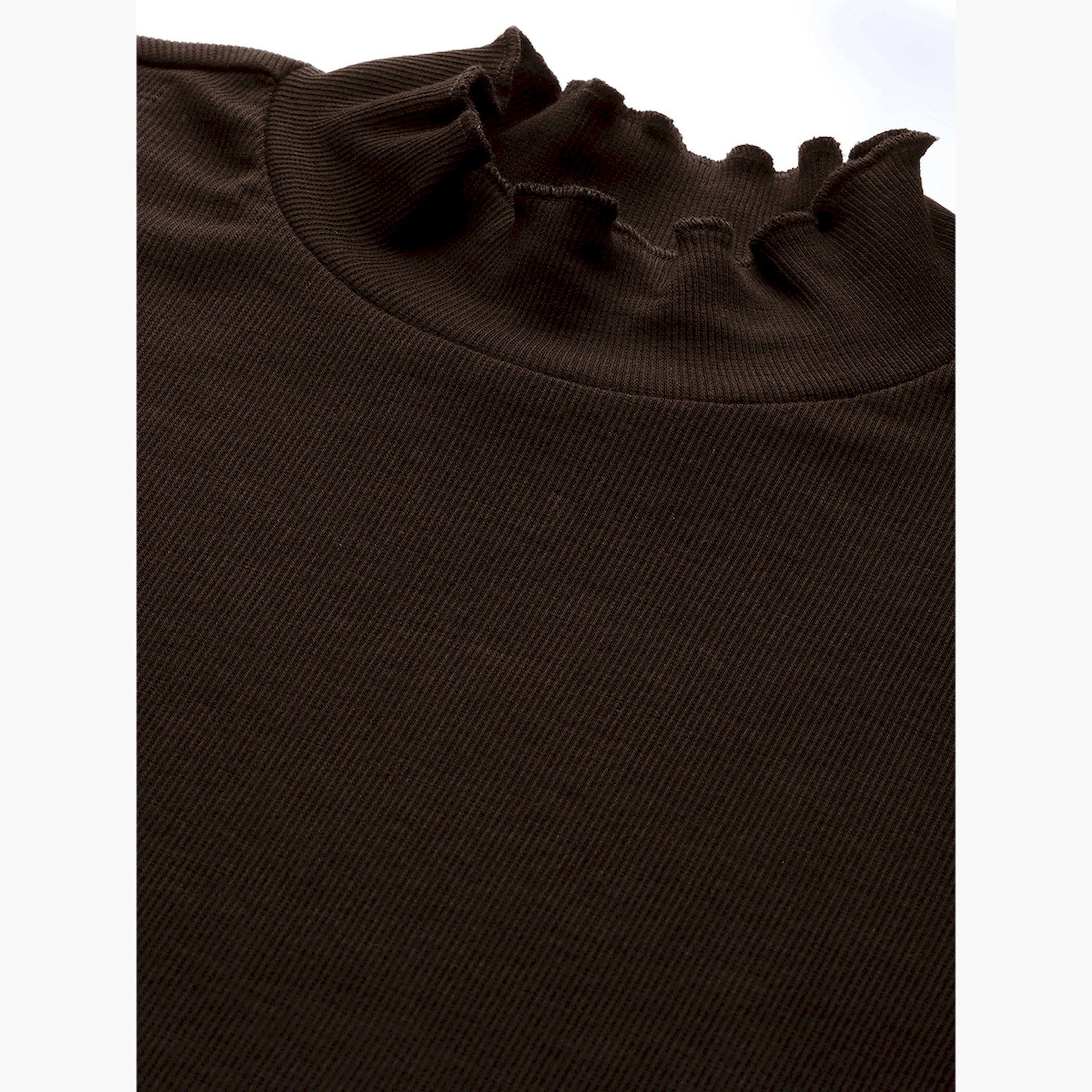 ساسافراس × ستايلي - بلوزة مضلعة برقبة عالية وأكمام طويلة-women-clothing-shirtsandblouses-blouses-image-5