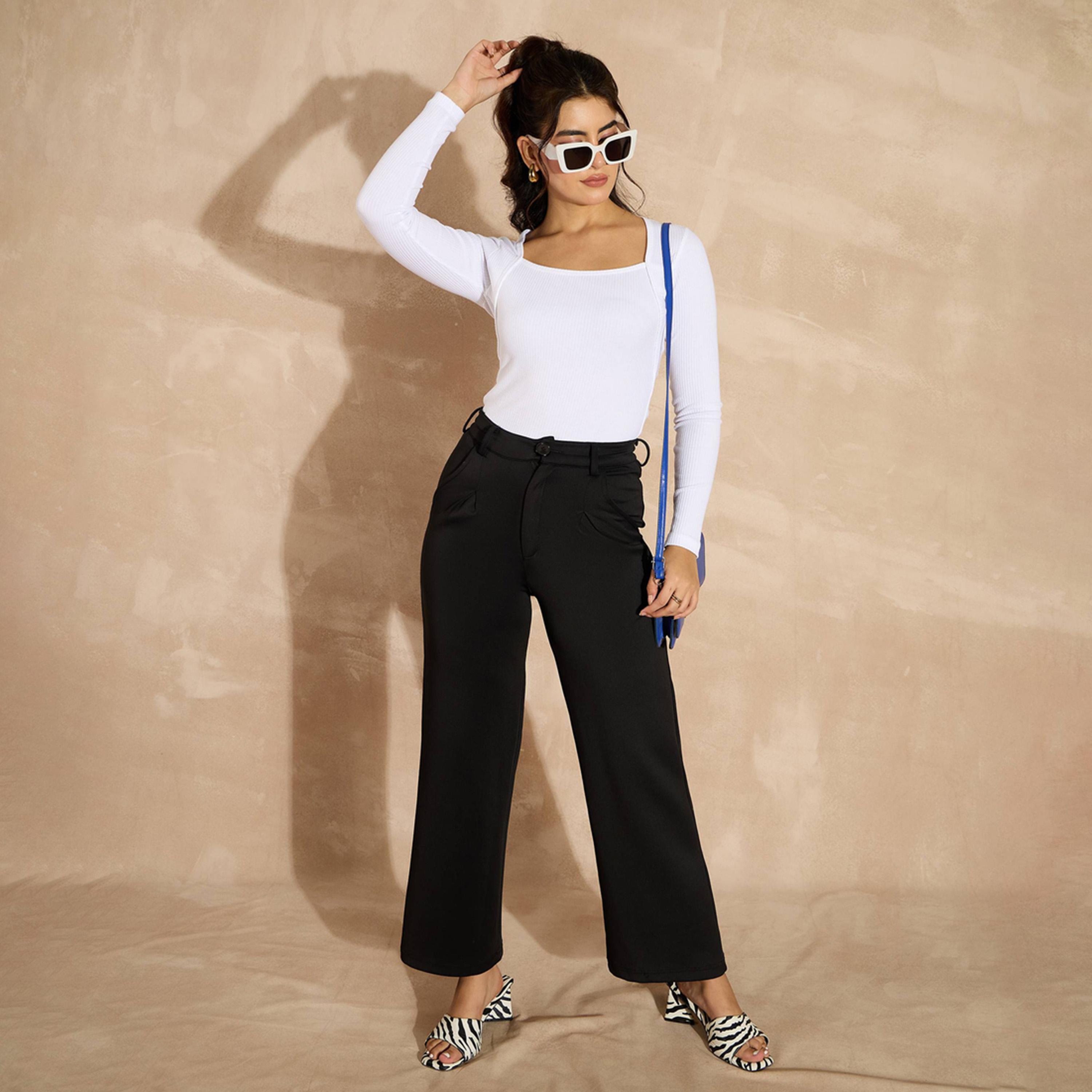 ساسافراس × ستايلي - بلوزة ذات رقبة مربعة وأكمام الطويلة - الأبيض-women-clothing-shirtsandblouses-blouses-image-5