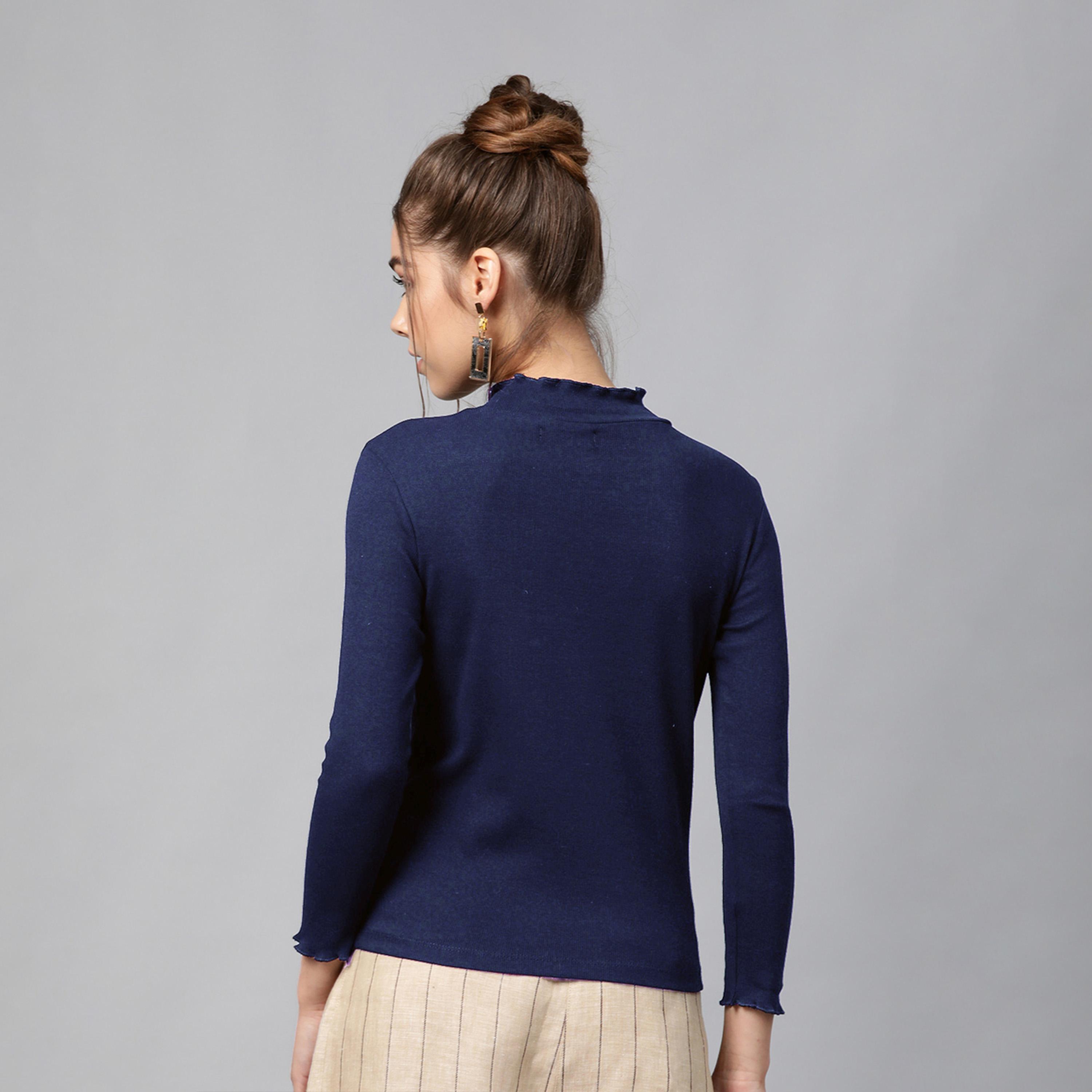 Sassafras X Styli Ribbed High Neck Long Sleeve Top-women-clothing-shirtsandblouses-blouses-image-3
