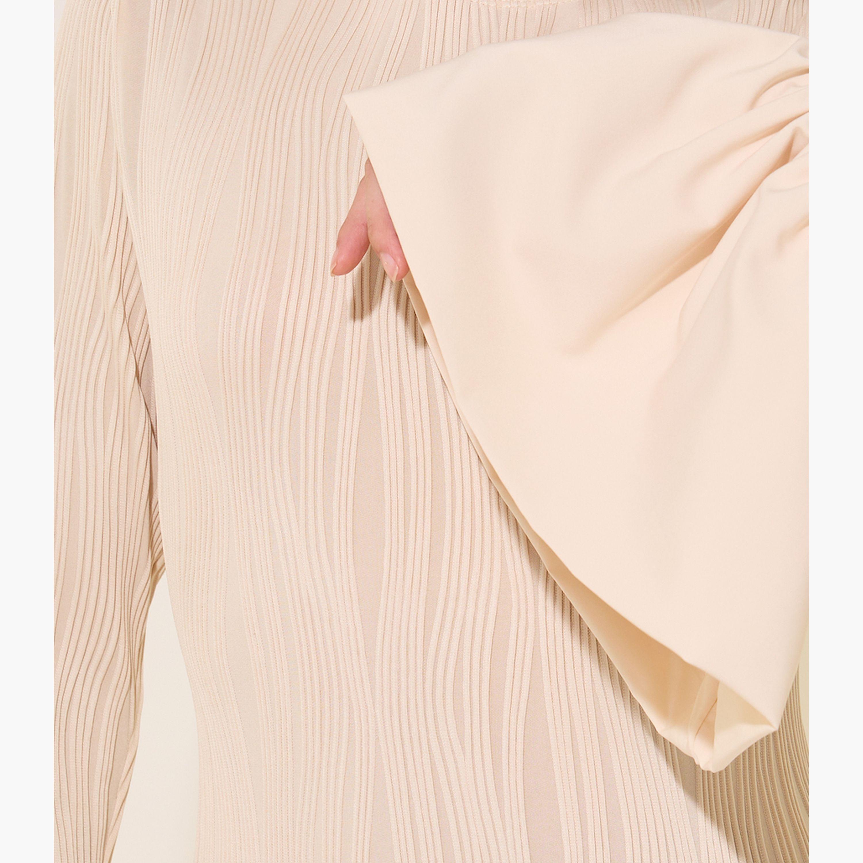 ستايلي - فستان ماكسي بأكمام جرس وحافة مكشكشة-women-clothing-dresses-image-4