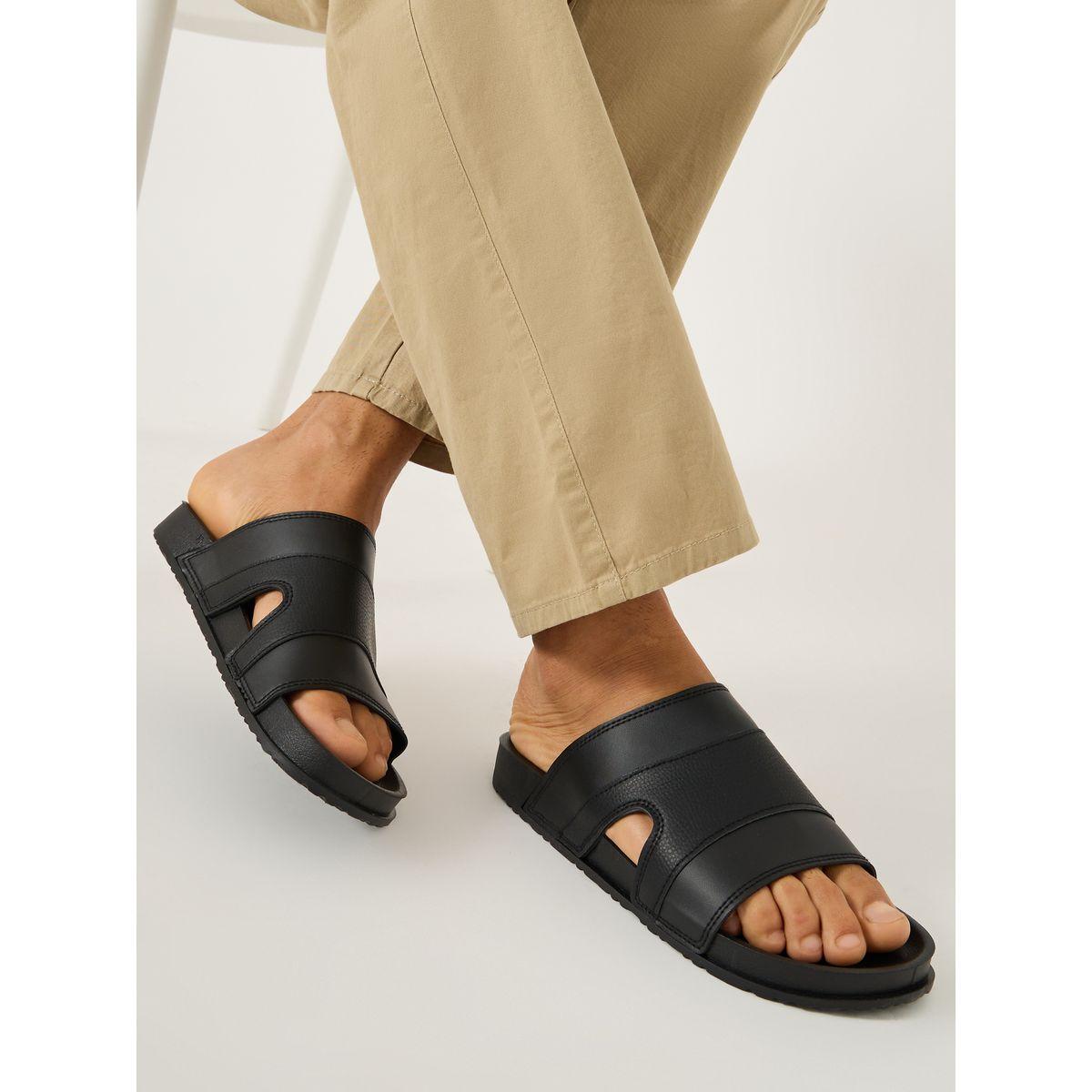 Styli Cut Out Thick Band Slip on Sandals-men-shoes-sandals-image-1