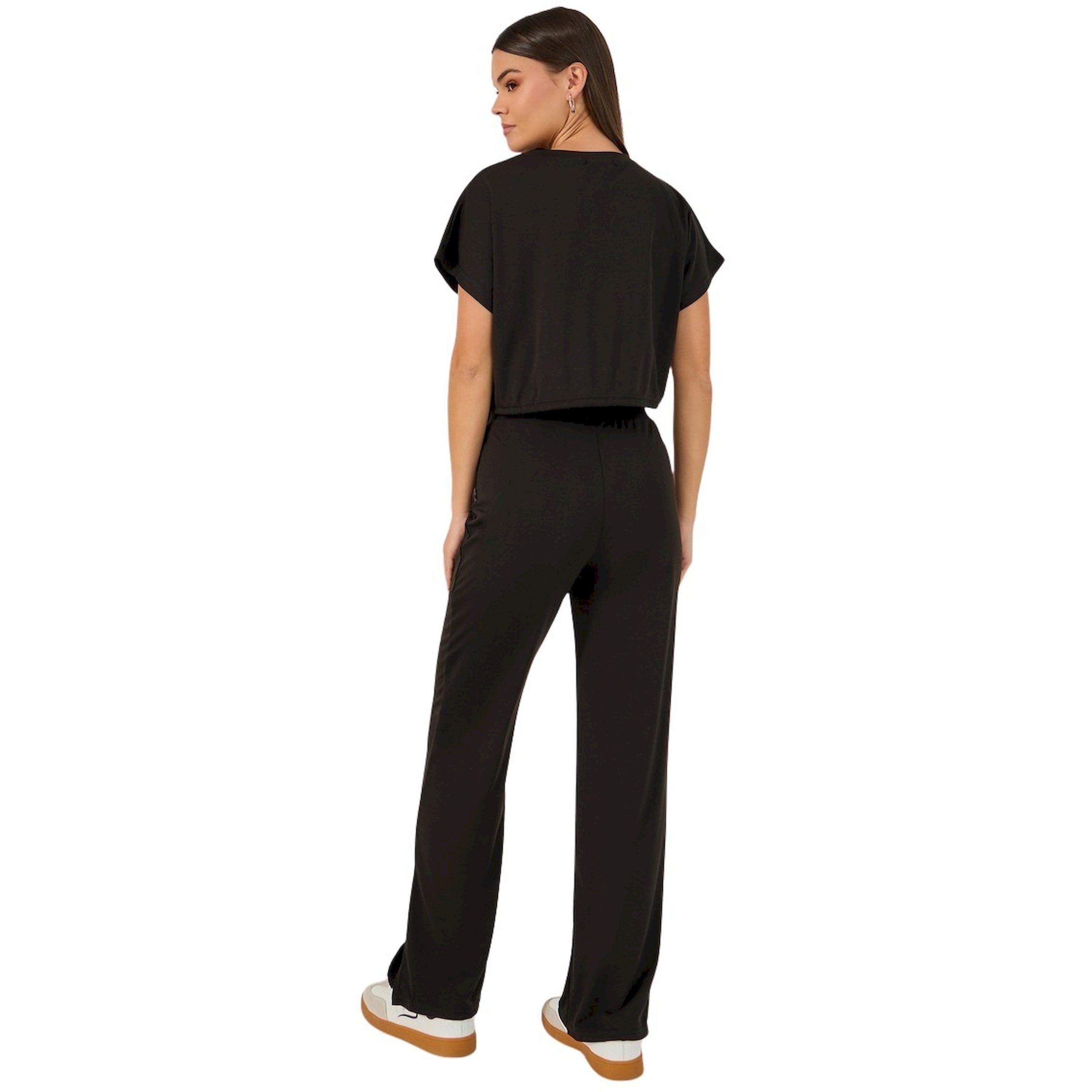 ستايلي -  طقم من توب قصير سادة وبنطال واسع الساق-women-clothing-coordsets-image-4