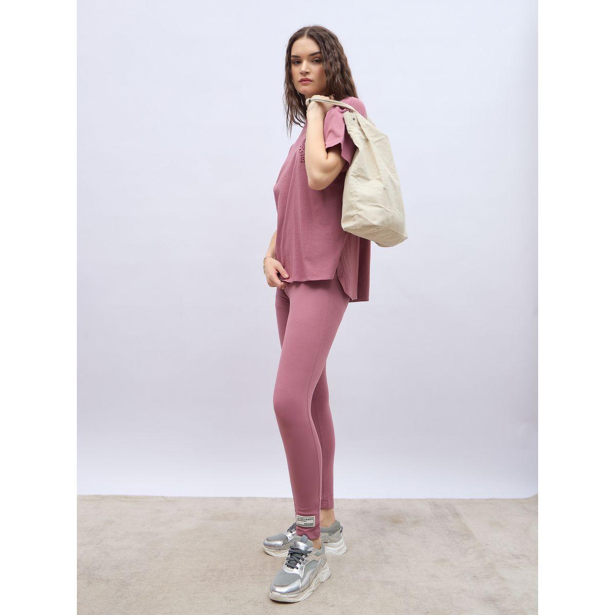 طقم منسق من ليقنز وتيشيرت بياقة دائرية-women-clothing-coordsets-image-1