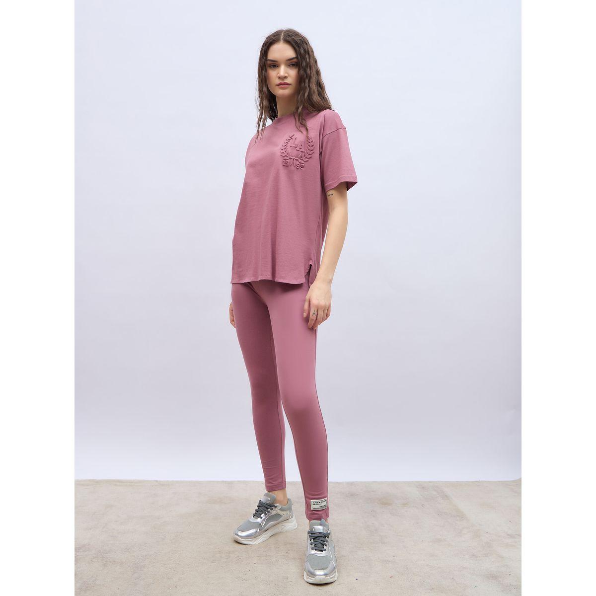 طقم منسق من ليقنز وتيشيرت بياقة دائرية-women-clothing-coordsets-image-3