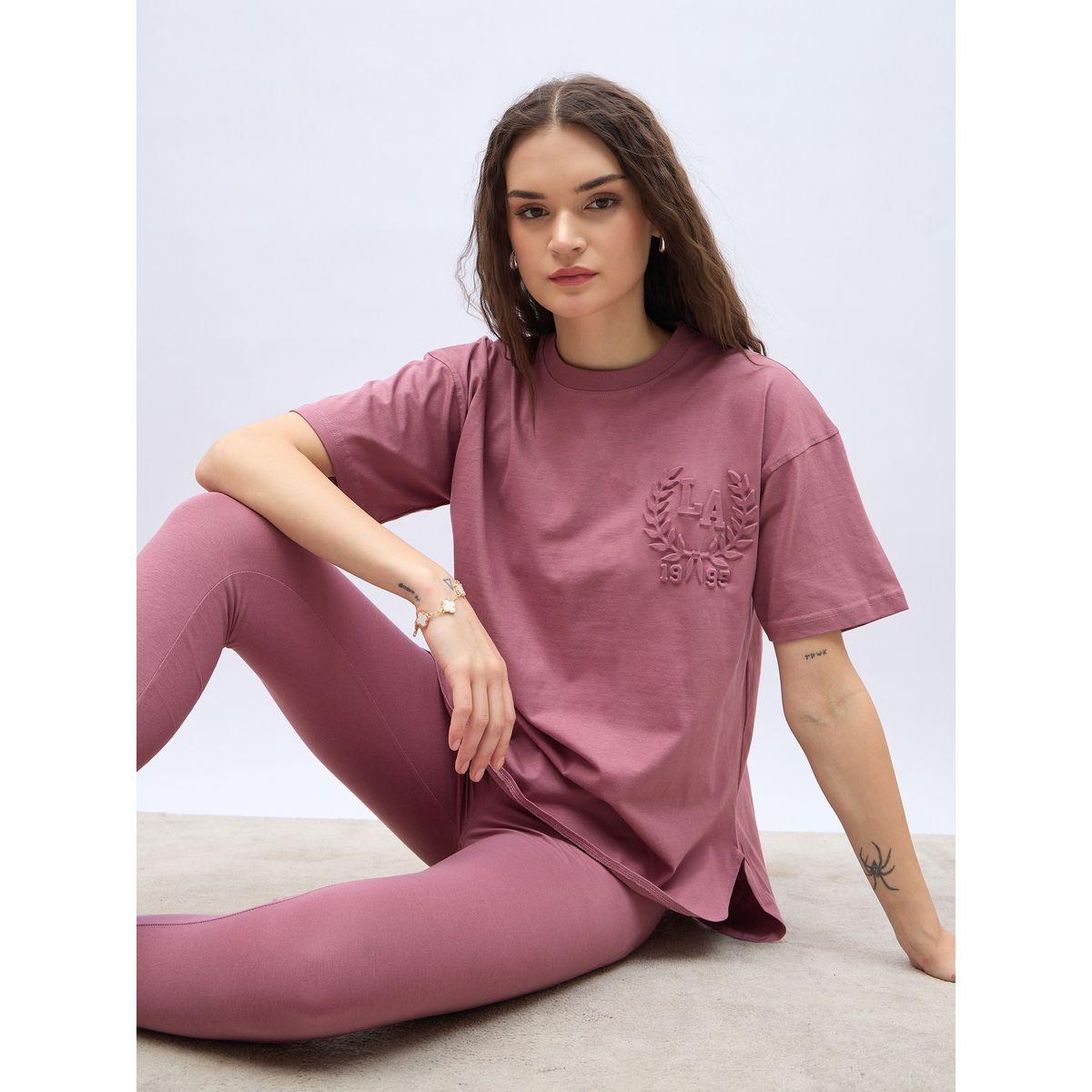 طقم منسق من ليقنز وتيشيرت بياقة دائرية-women-clothing-coordsets-image-6