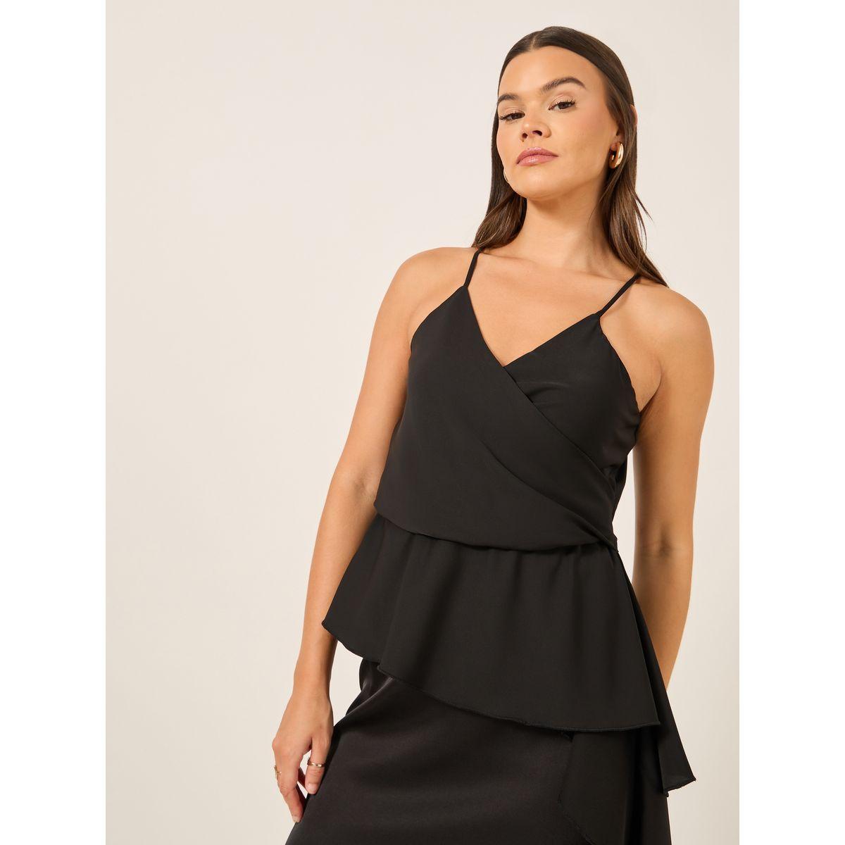 Styli Solid Strappy Wrap Cami Top-women-clothing-shirtsandblouses-blouses-image-1