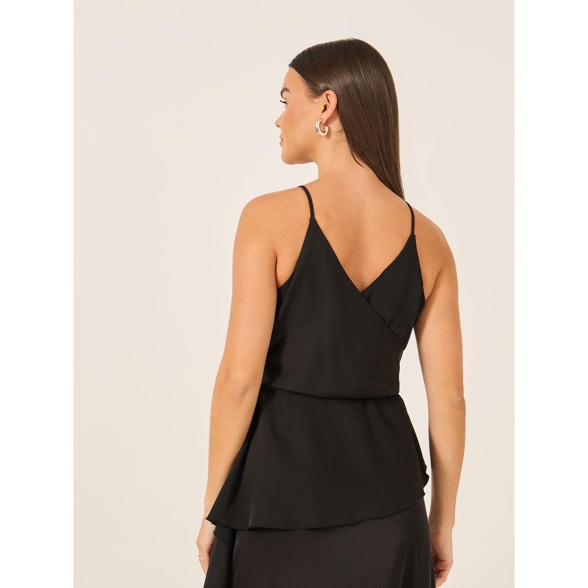 بلوزة سادة بحمالات ونمط لف-women-clothing-shirtsandblouses-blouses-image-1