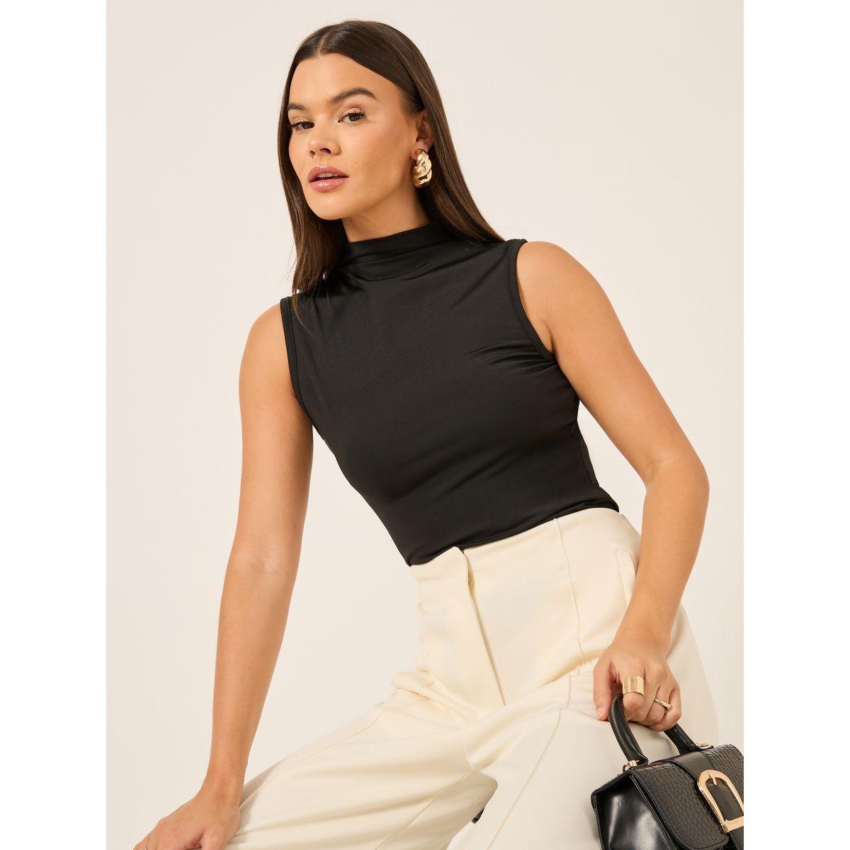 Styli Solid Sleeveless High Neck Top-women-clothing-shirtsandblouses-blouses-image-1