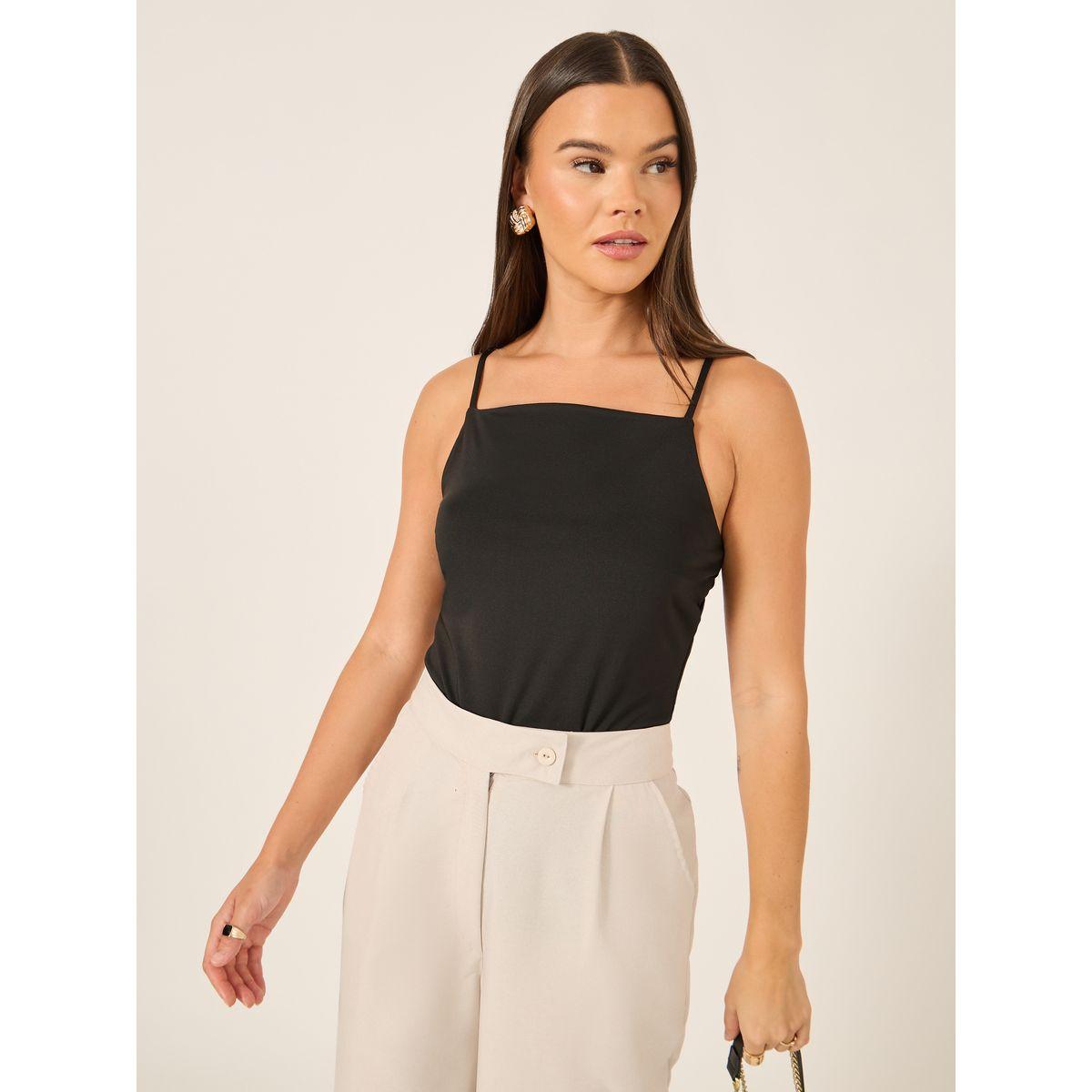 Styli Solid Strappy Cami Top-women-clothing-tshirts-image-1