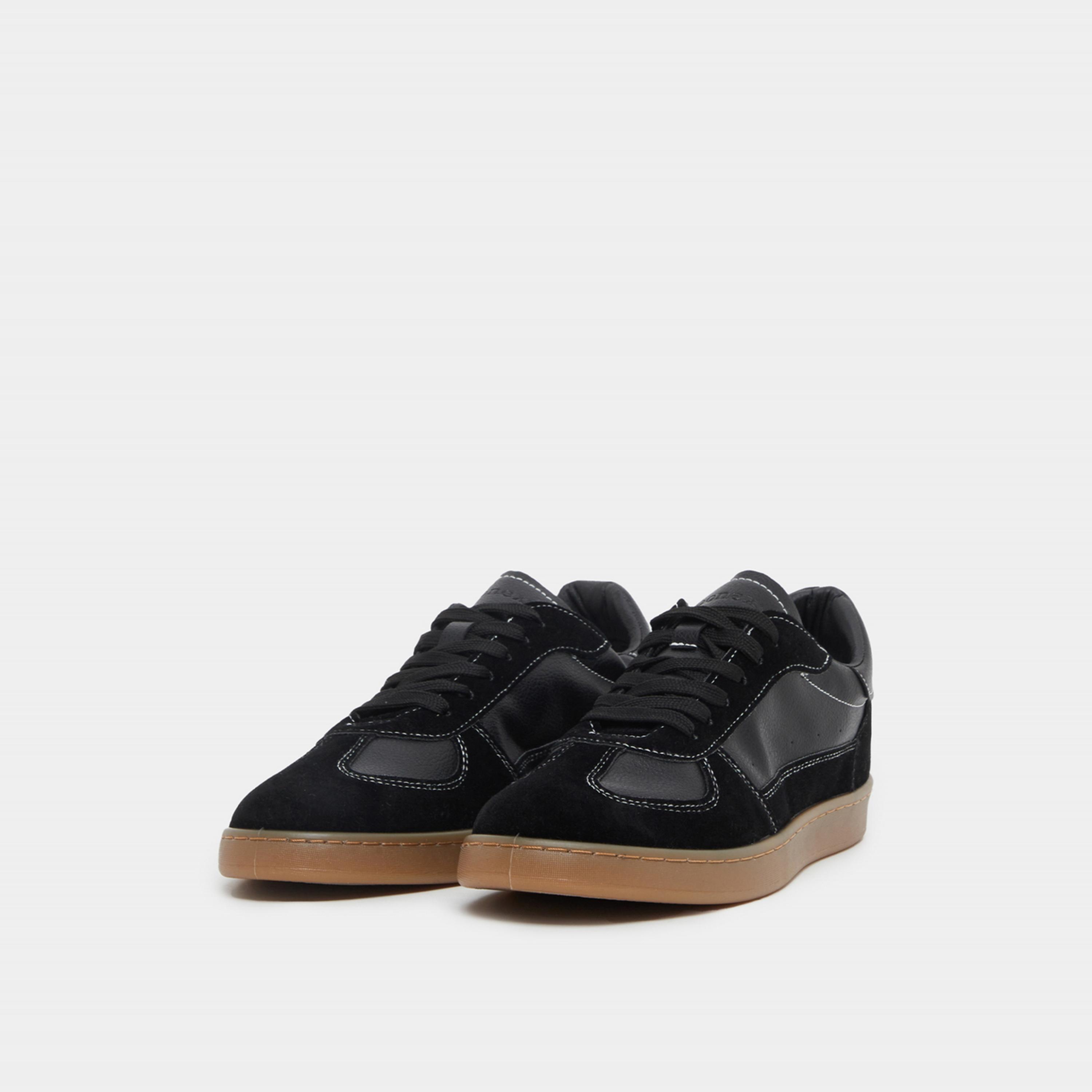 Styli Faux Suede Gum Sole Lace Up Sneakers-men-shoes-sneakers-image-2