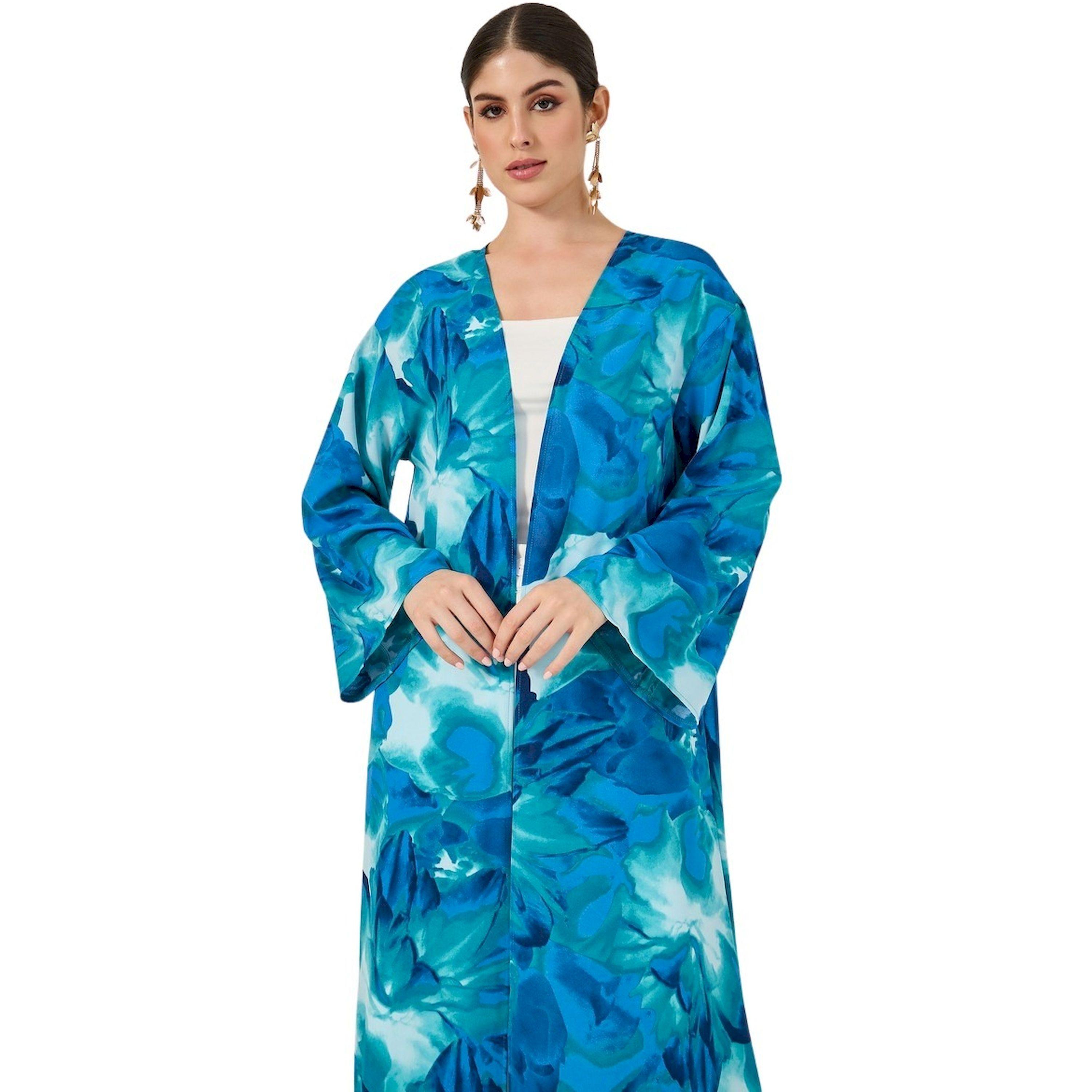 كيمونو طويل بطبعة زهور وقصة عادية-women-arabicclothing-abayas-image-2