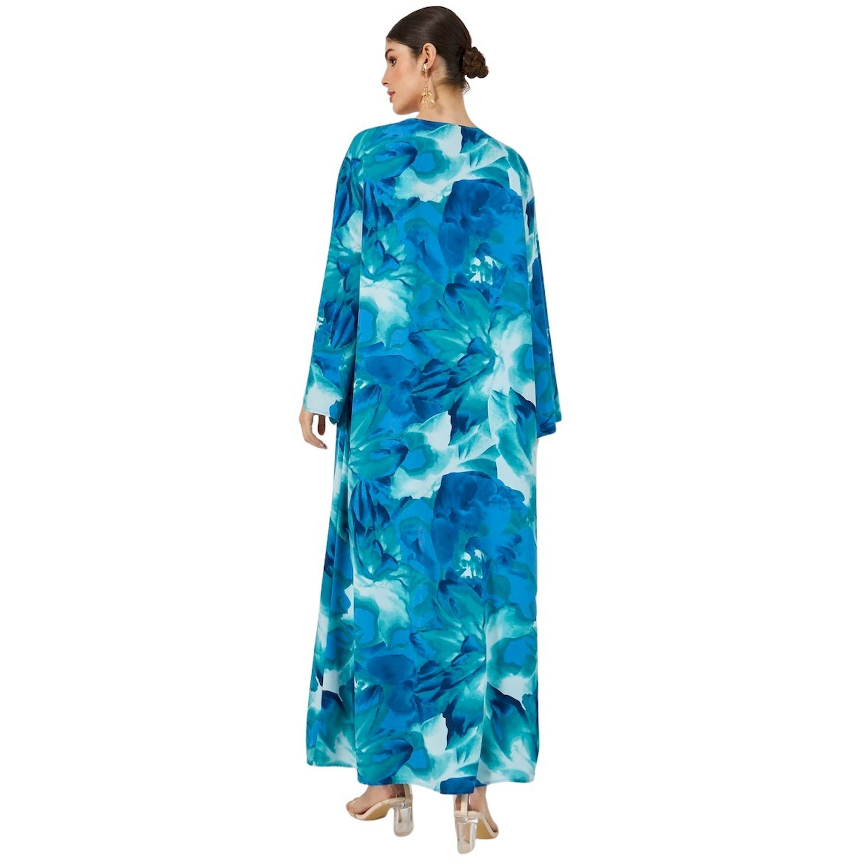 كيمونو طويل بطبعة زهور وقصة عادية-women-arabicclothing-abayas-image-4
