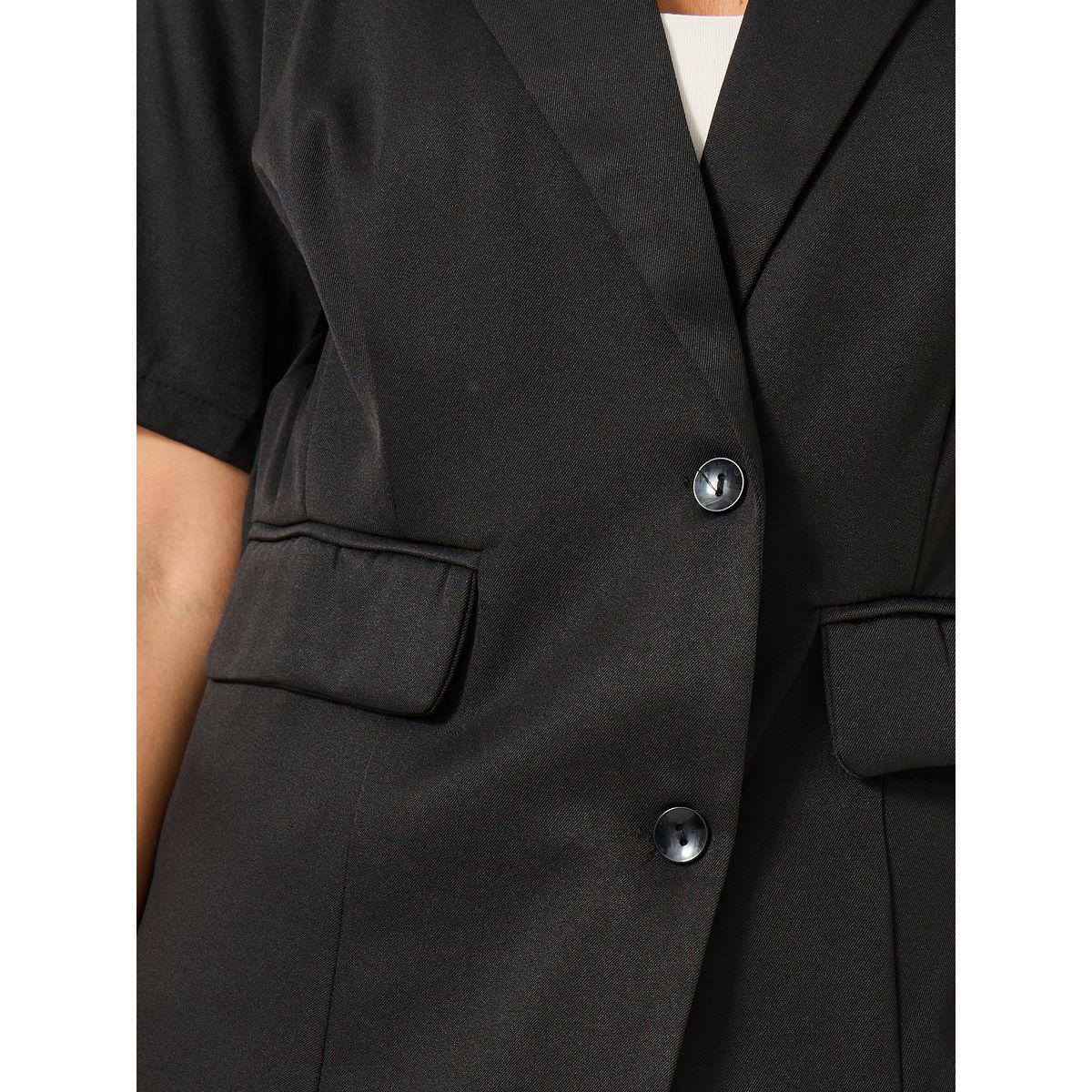 Styli Regular Fit Short Sleeve Notch Label Blazer-women-clothing-coatsandjackets-blazers-image-4