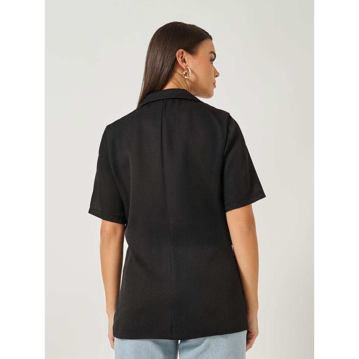 Styli Regular Fit Short Sleeve Notch Label Blazer-women-clothing-coatsandjackets-blazers-image-5