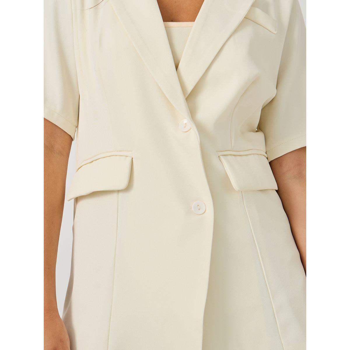 بليزر بقصة عادية وأكمام قصيرة-women-clothing-coatsandjackets-blazers-image-4