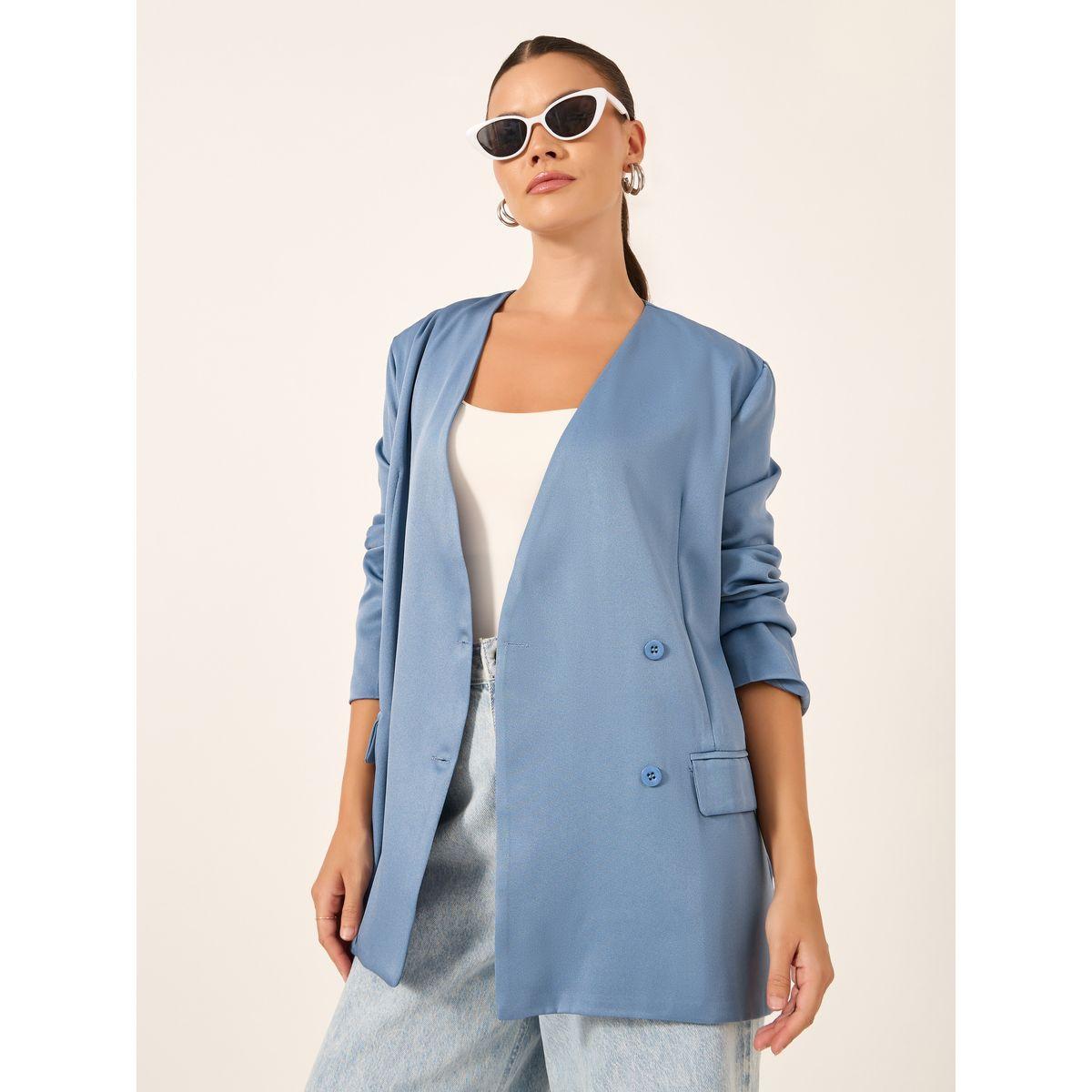 Styli Solid Regular Fit Regular Length Double Breasted Blazer-women-clothing-coatsandjackets-blazers-image-2