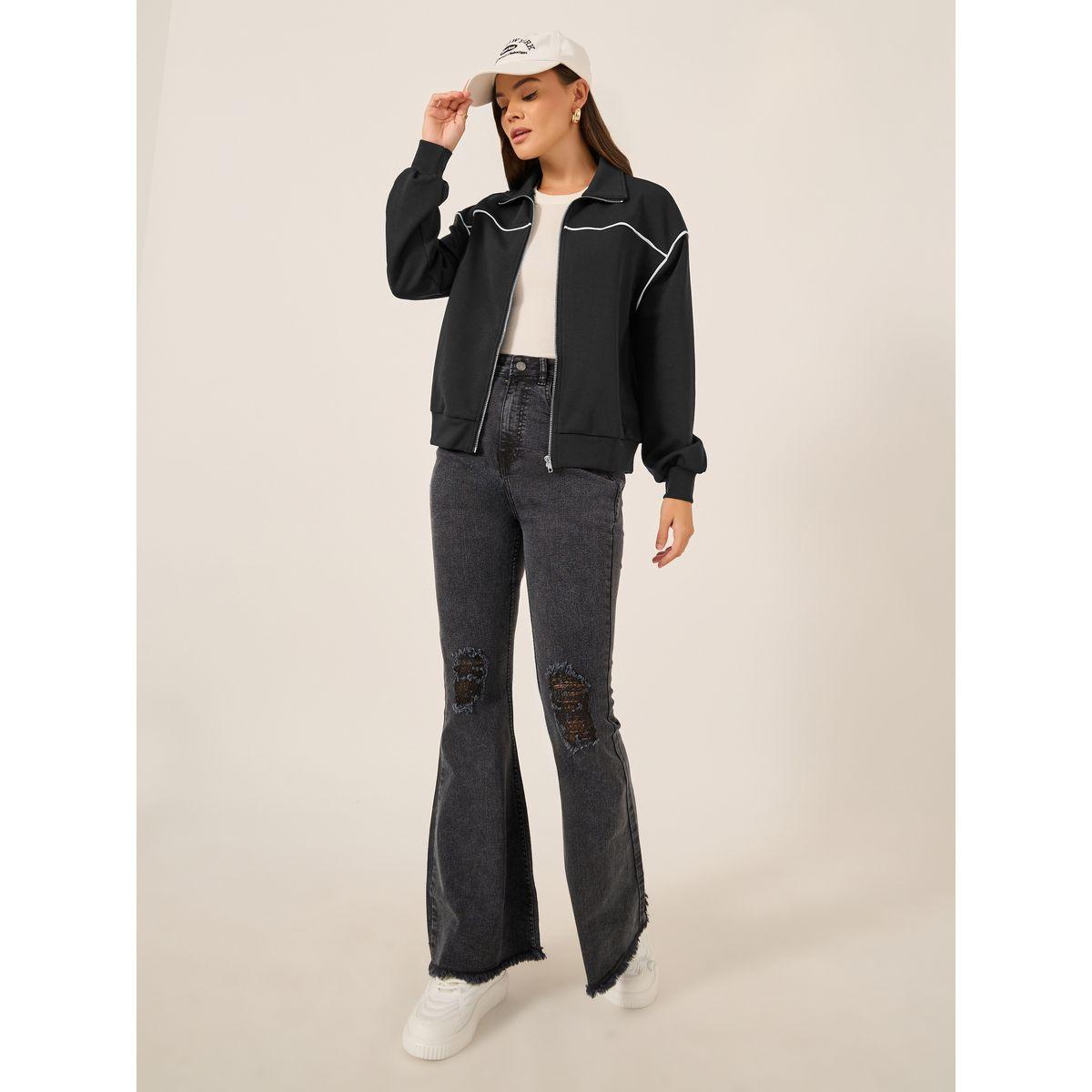 جاكيت بومبر بقصة عادية وتفاصيل مُتباينة-women-winterwear-coatsandjackets-jackets-image-2