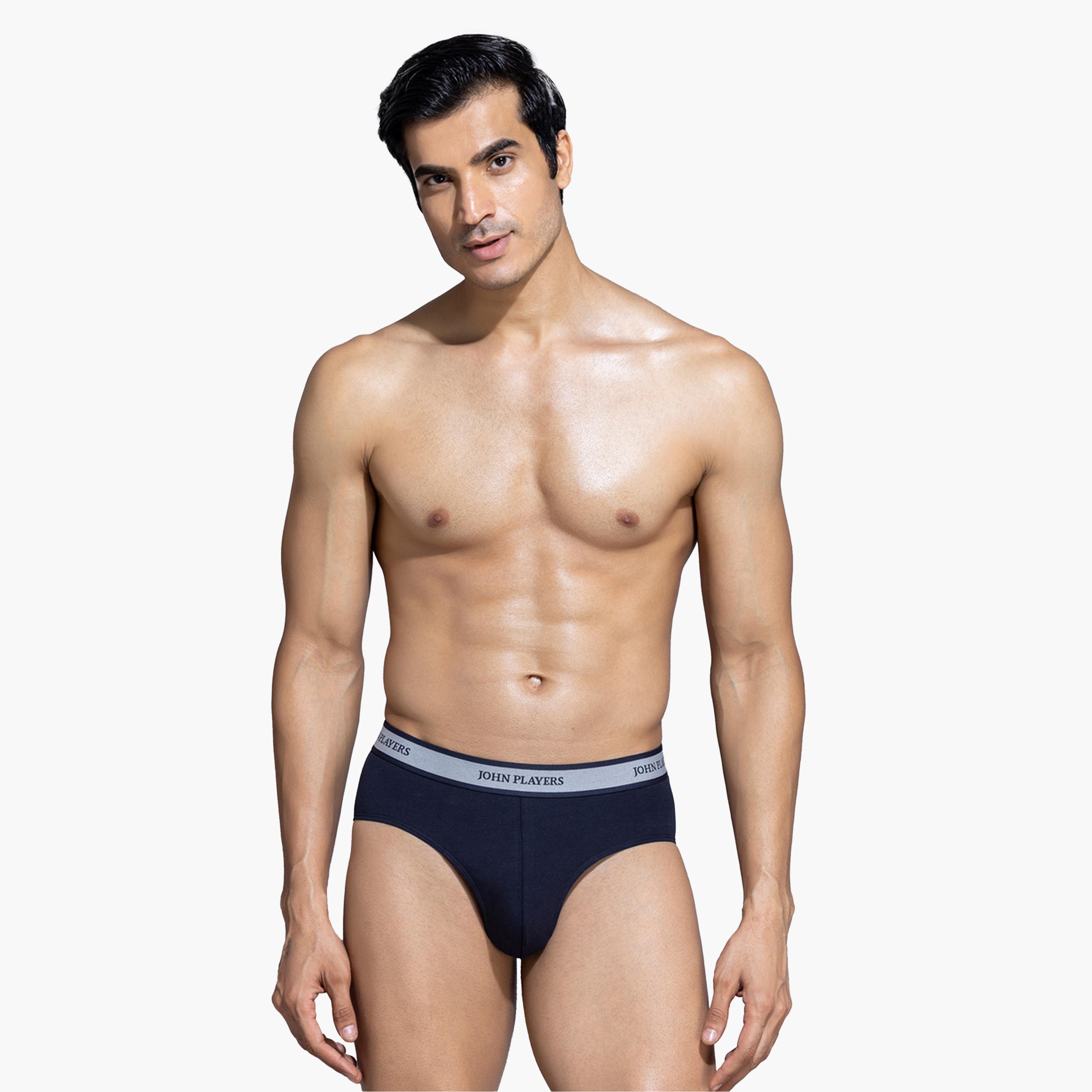 John Player X Styli Pack of 2 - Logo Detail Waistband Briefs-men-clothing-innerwear-underwear-image-1