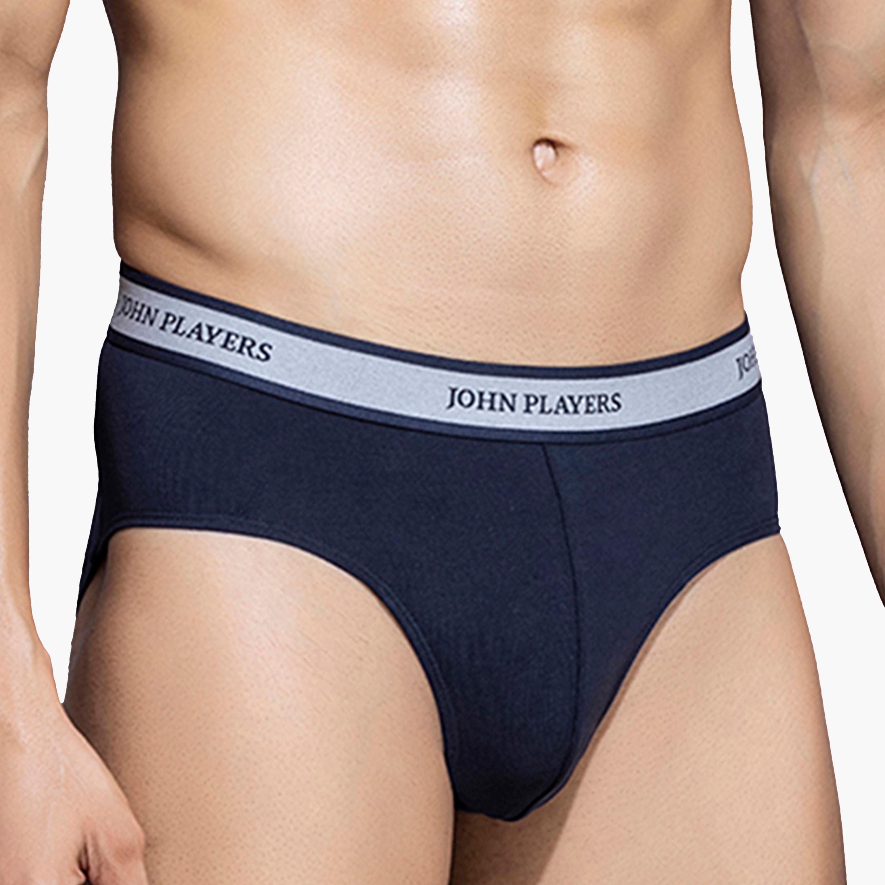 John Player X Styli Pack of 2 - Logo Detail Waistband Briefs-men-clothing-innerwear-underwear-image-3