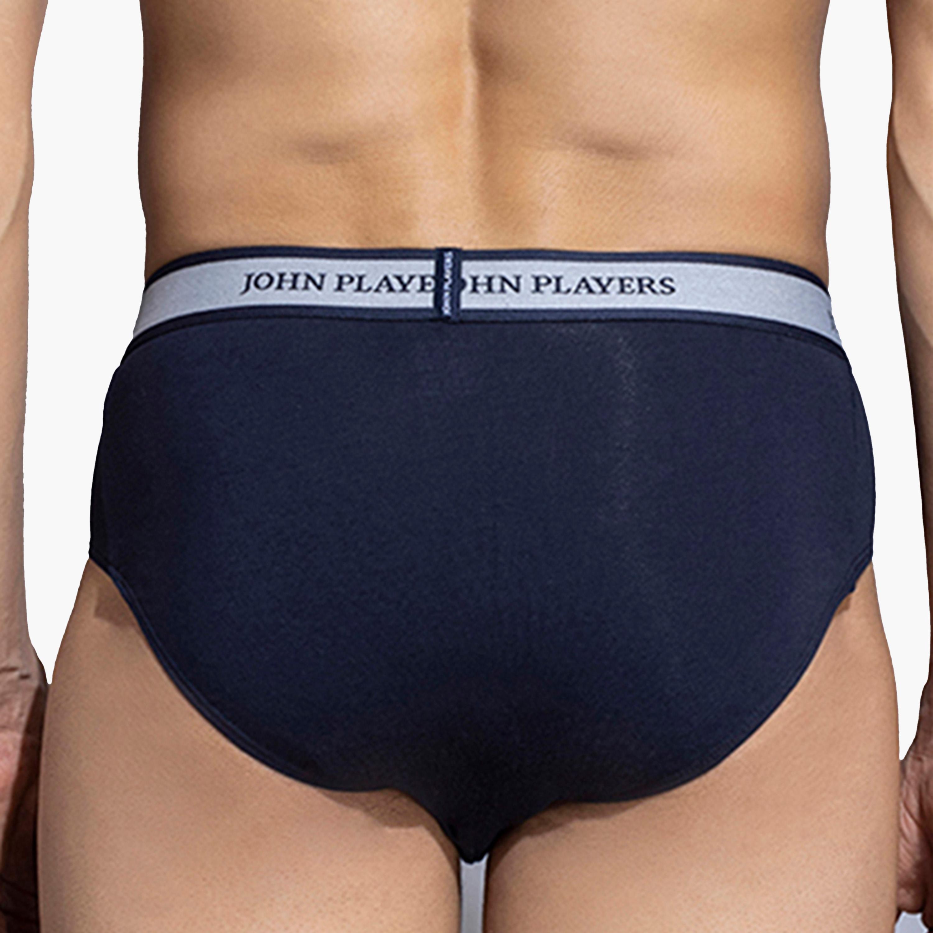 جزن بلير × ستايلي - طقم قطعتين - سروال داخلي بحزام خصر بتفاصيل شعار-men-clothing-innerwear-underwear-image-5