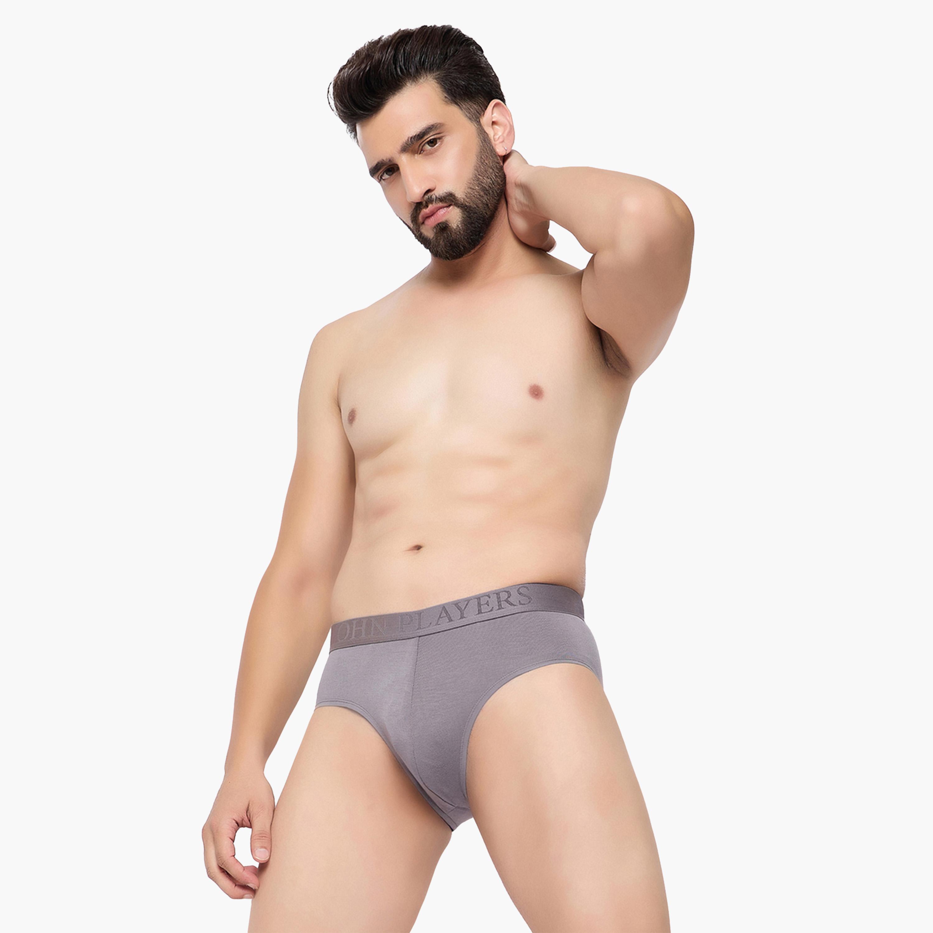 John Player X Styli Pack of 2 - Logo Detail Waistband Briefs-men-clothing-innerwear-underwear-image-1