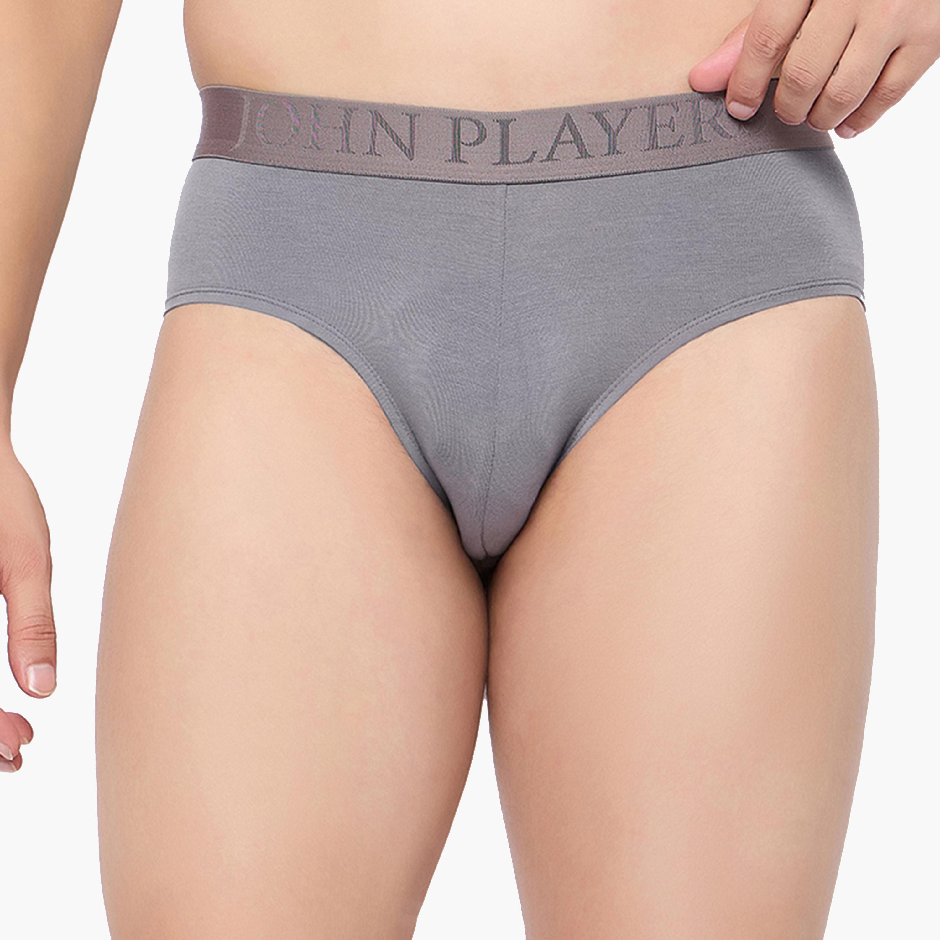 John Player X Styli Pack of 2 - Logo Detail Waistband Briefs-men-clothing-innerwear-underwear-image-2