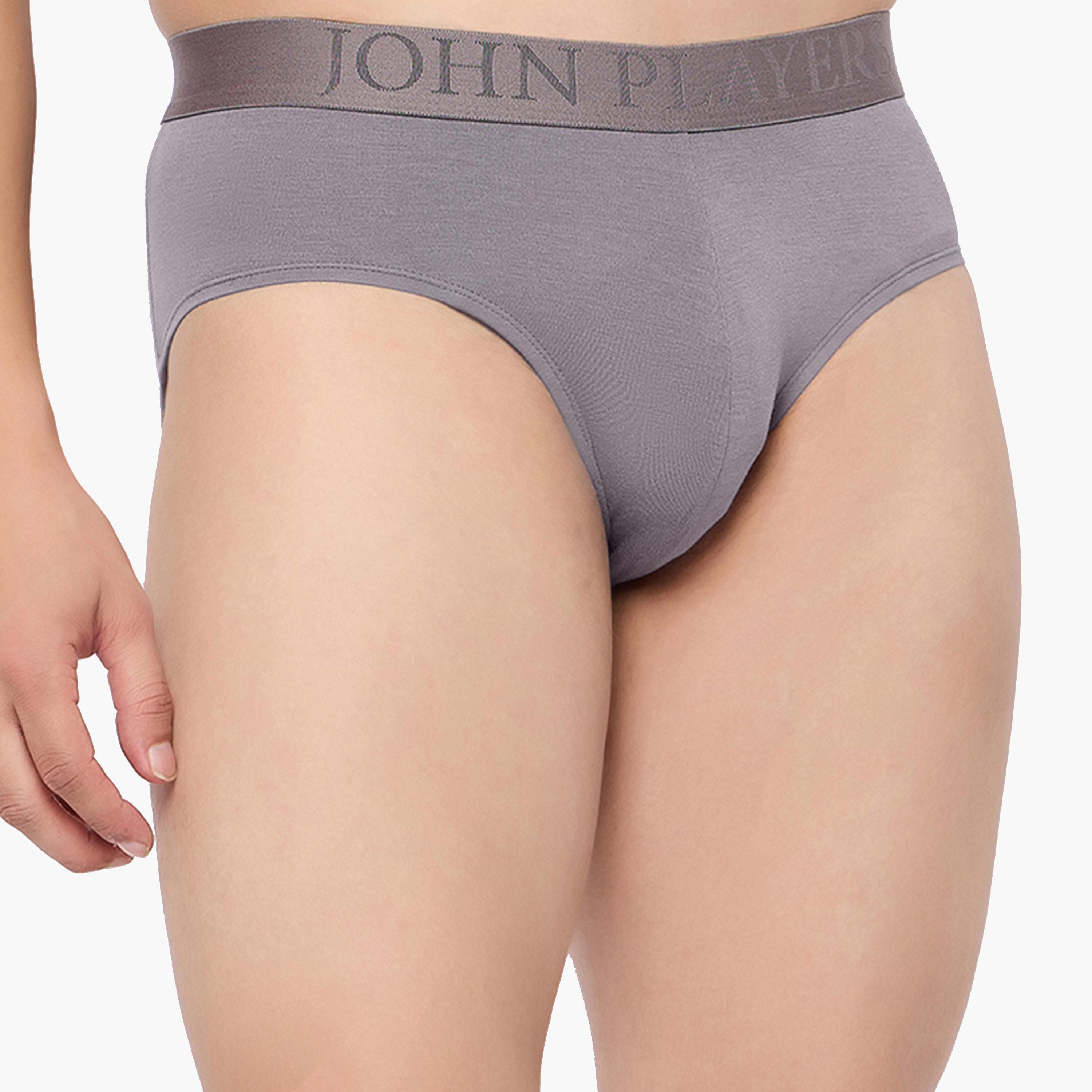 جزن بلير × ستايلي - طقم قطعتين - سروال داخلي بحزام خصر بتفاصيل شعار-men-clothing-innerwear-underwear-image-4