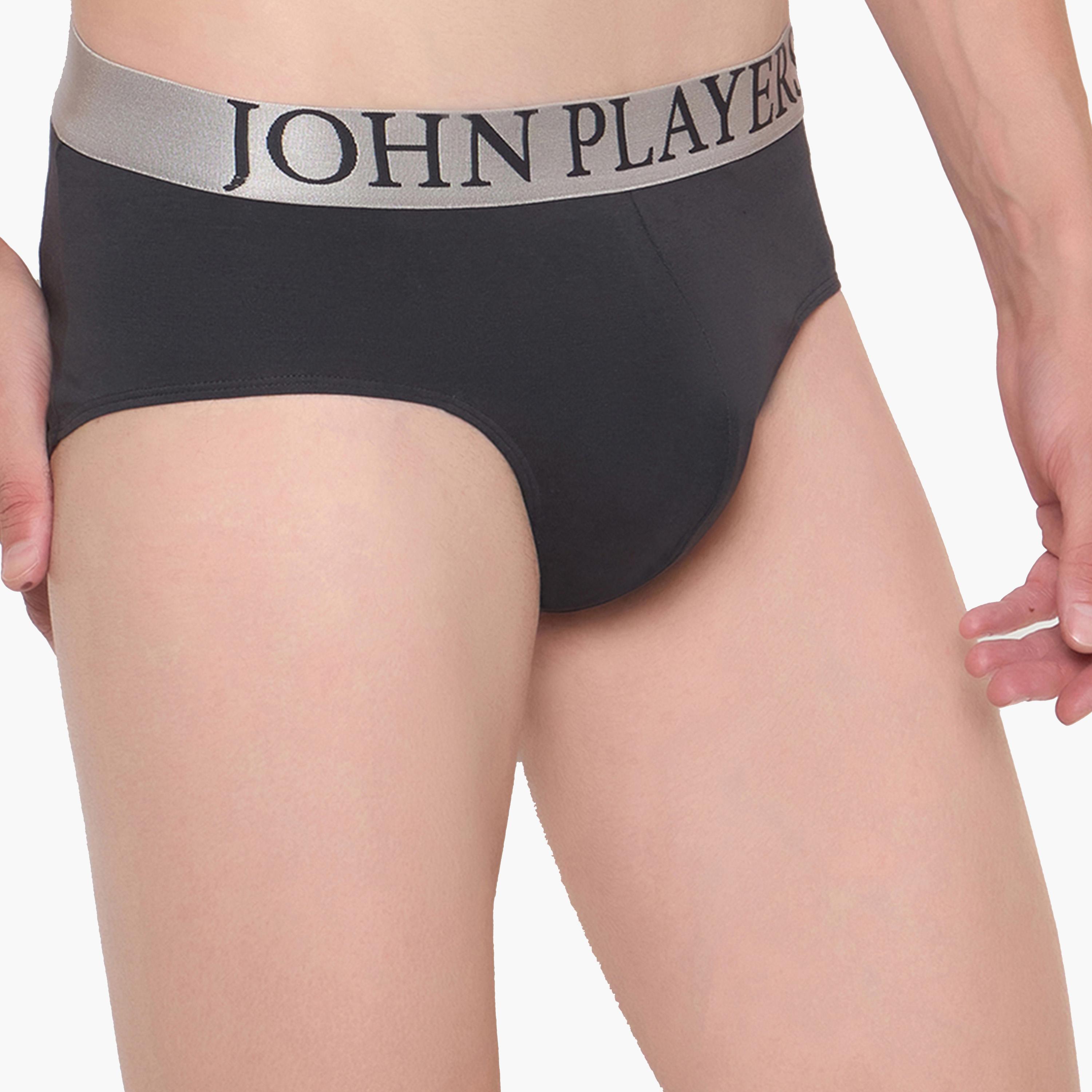 John Player X Styli Pack of 2 - Logo Print Waistband Briefs-men-clothing-innerwear-underwear-image-4