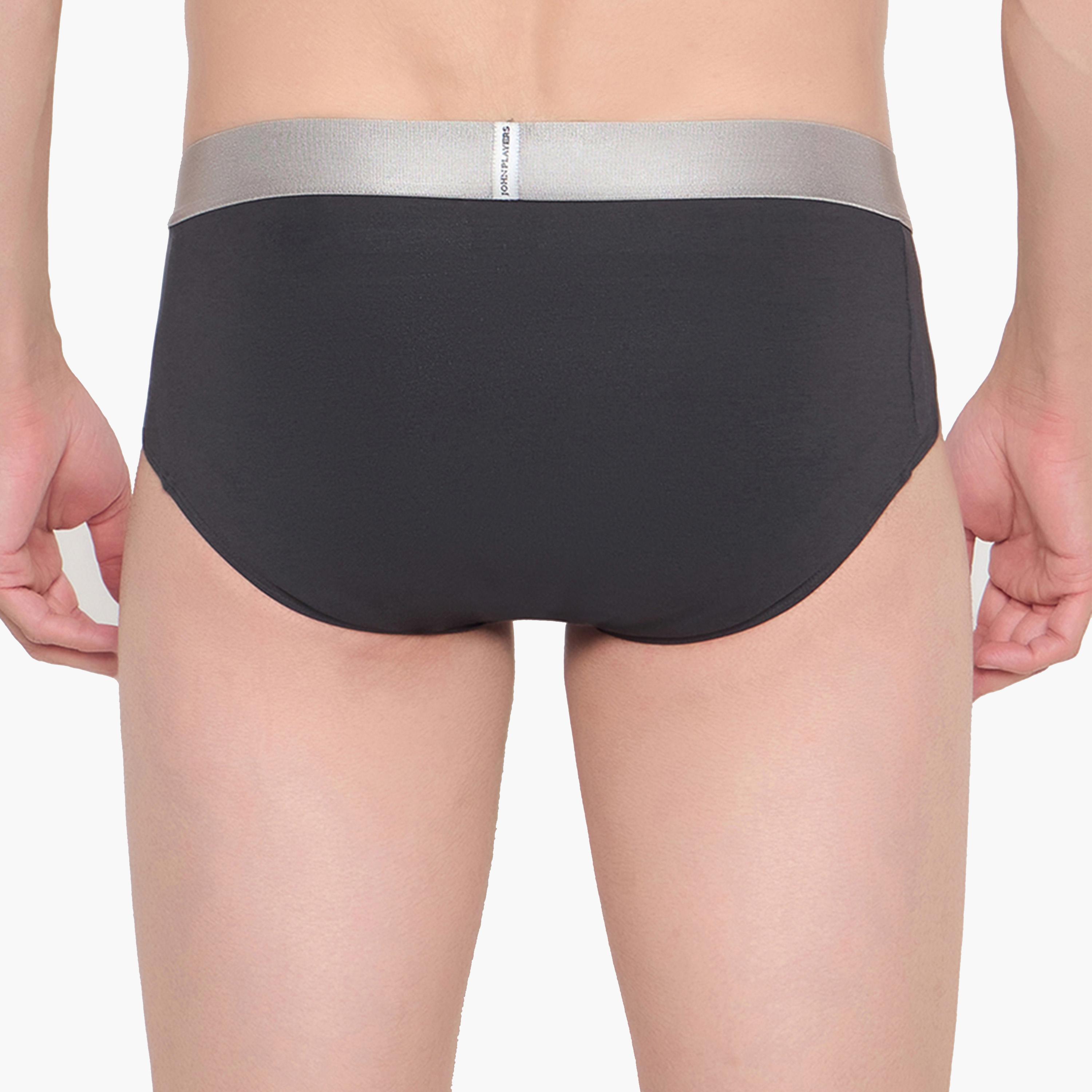 John Player X Styli Pack of 2 - Logo Print Waistband Briefs-men-clothing-innerwear-underwear-image-5