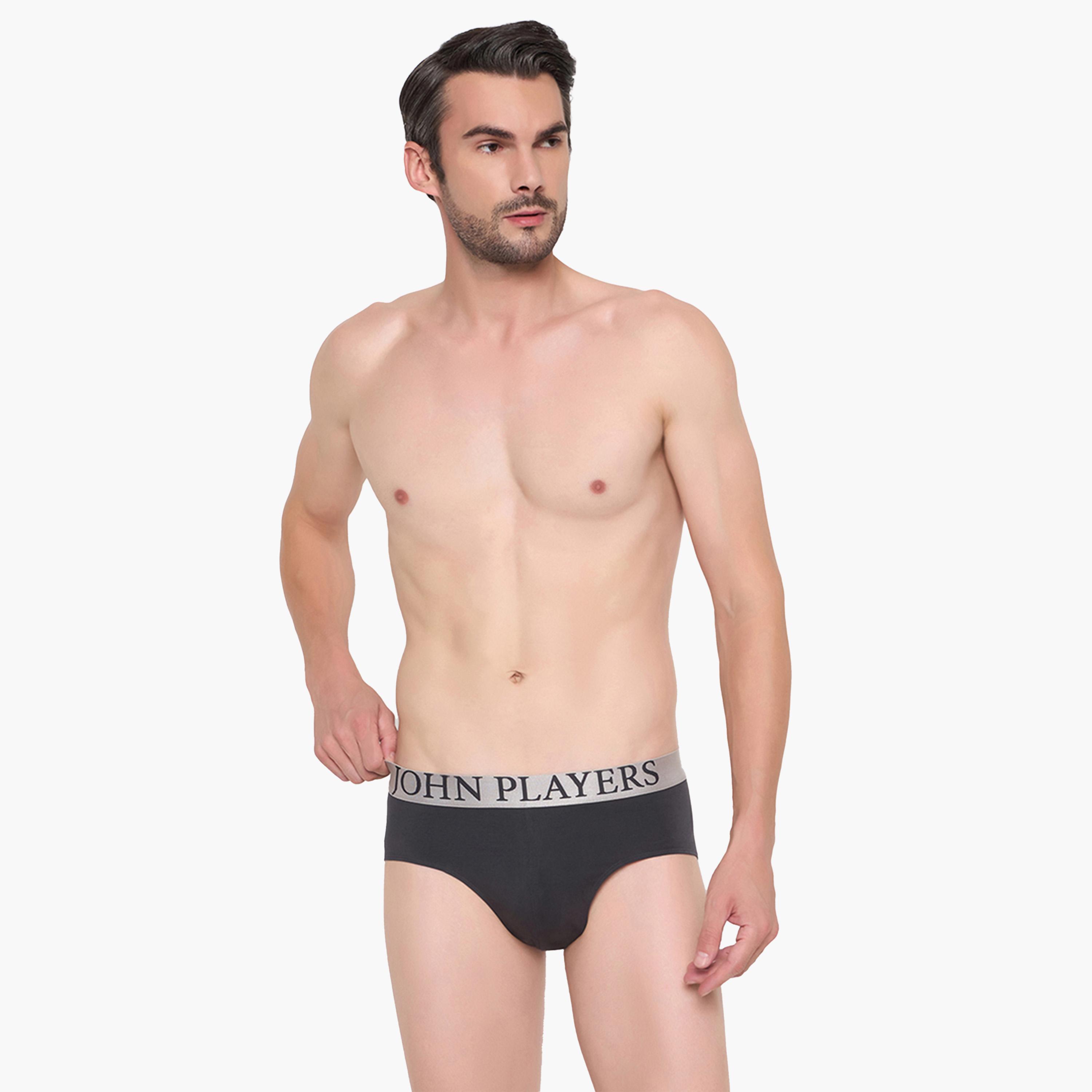 John Player X Styli Pack of 2 - Logo Print Waistband Briefs-men-clothing-innerwear-underwear-image-6