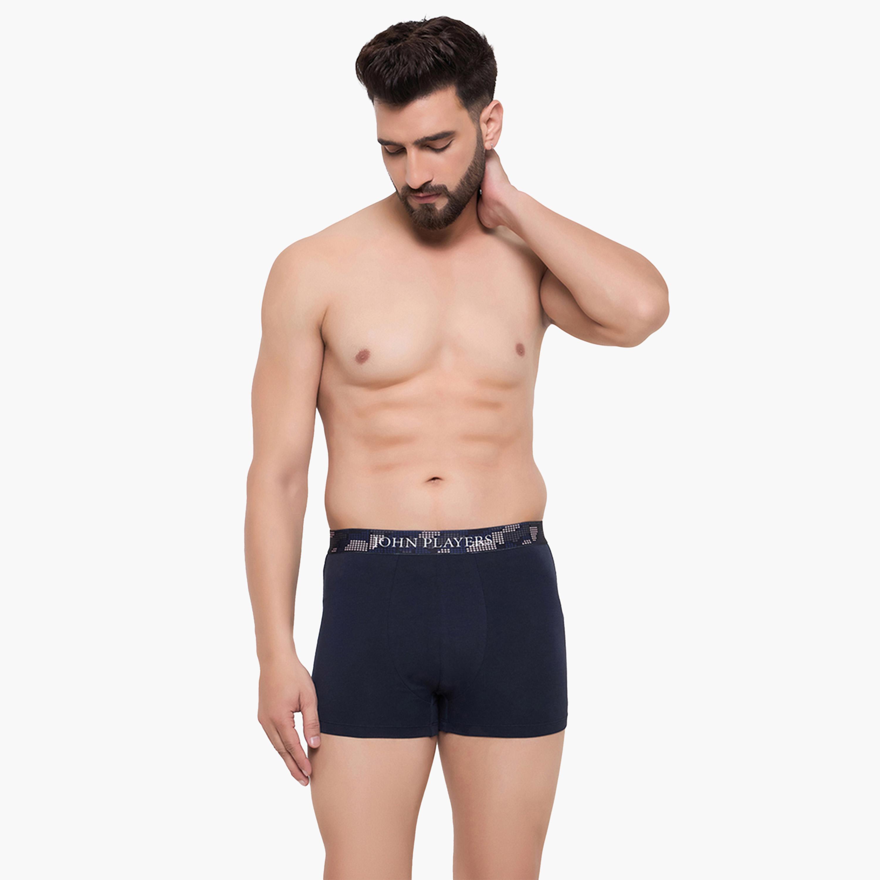 جزن بلير × ستايلي - طقم قطعتين - شورت داخلي سادة بخصر مطبوع-men-clothing-innerwear-underwear-image-6