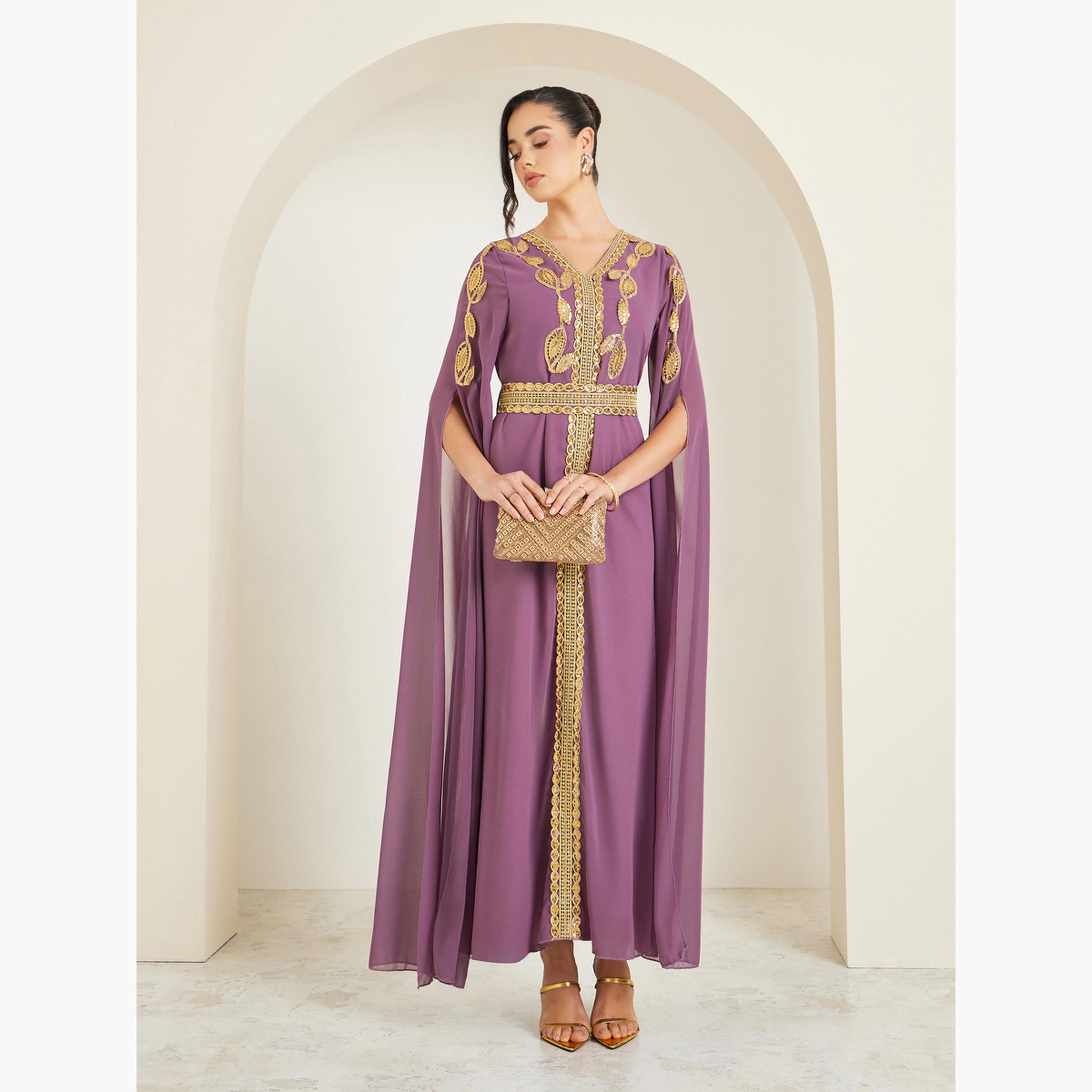 قفطان مُطرّز مع حزام-women-arabicclothing-kaftan-image-3