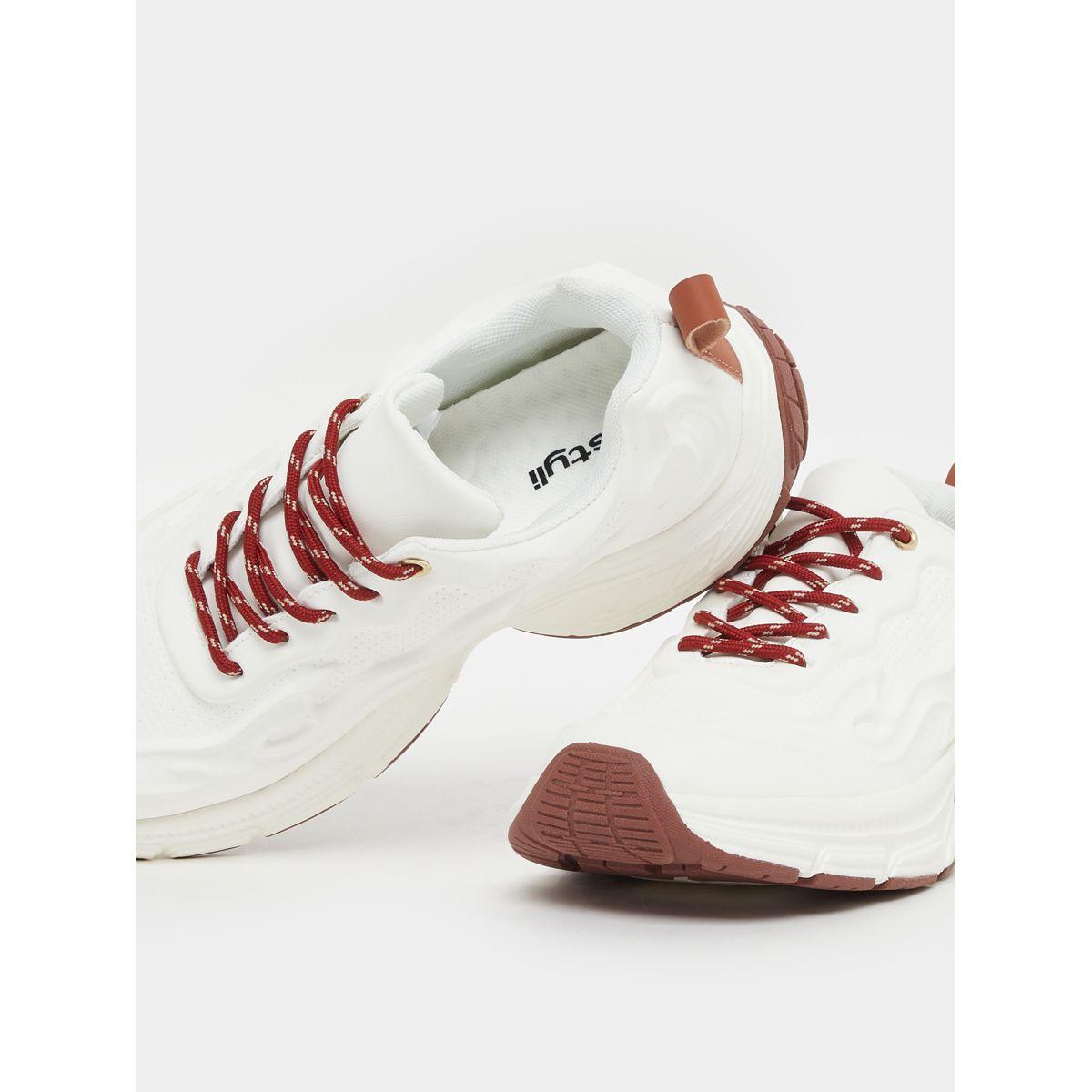 Styli White Patterned Lace Sneakers-women-shoes-sneakers-image-4