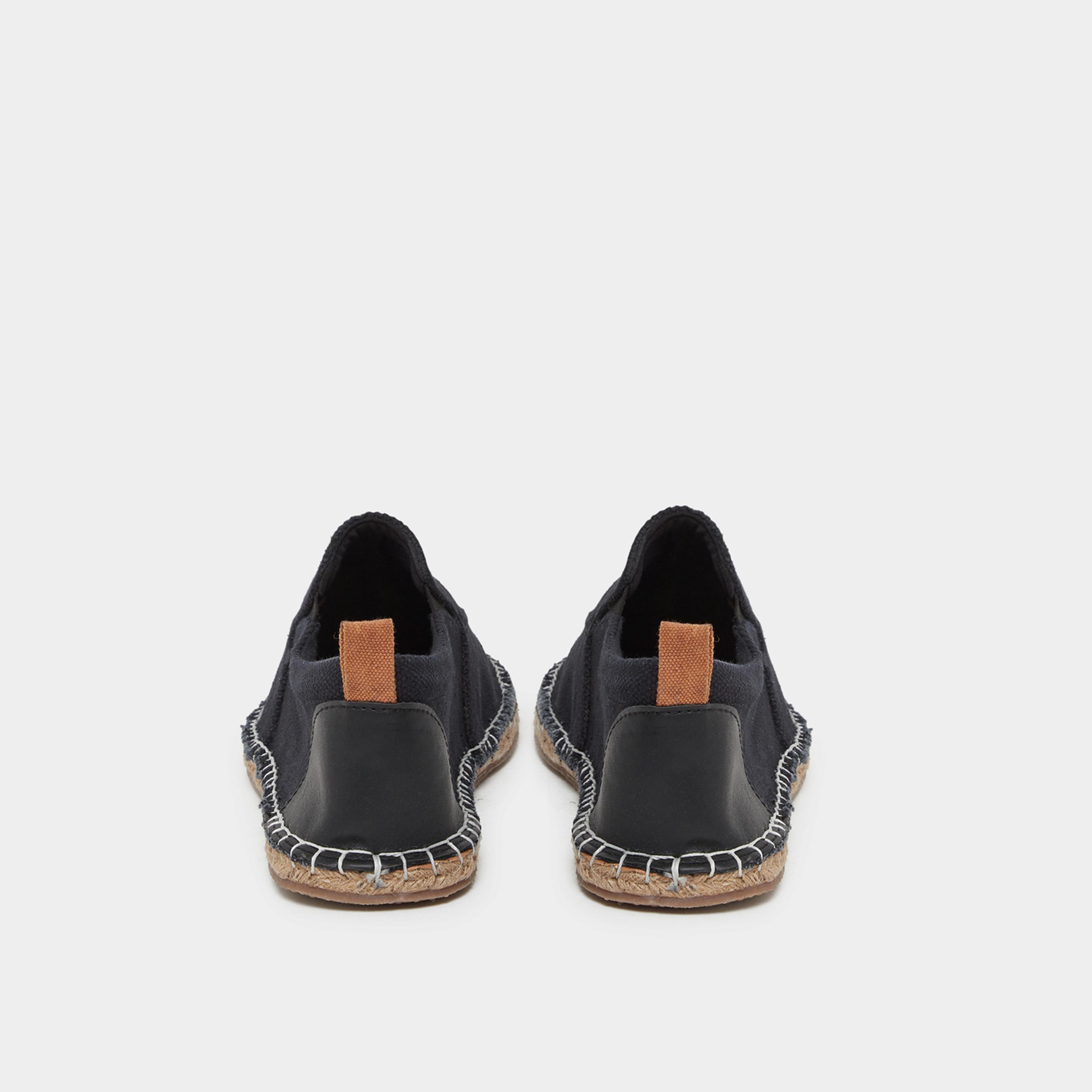 Styli Men Black Canvas Slip-On Espadrille-men-shoes-loafersandmoccasins-image-4