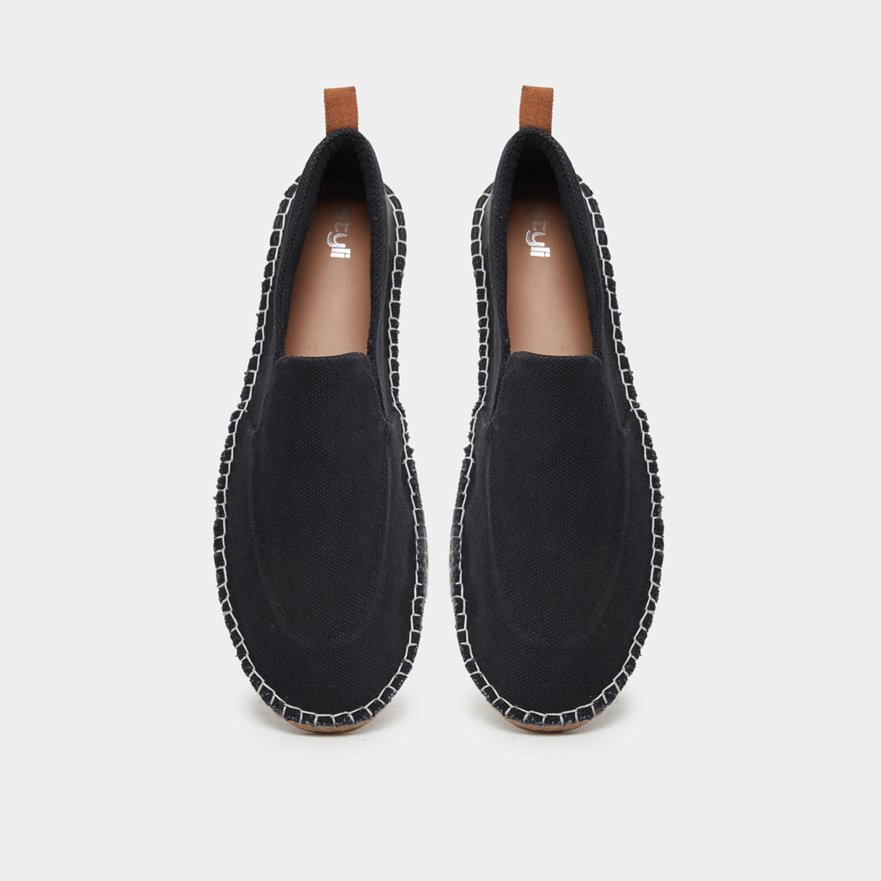 Styli Men Black Canvas Slip-On Espadrille-men-shoes-loafersandmoccasins-image-5