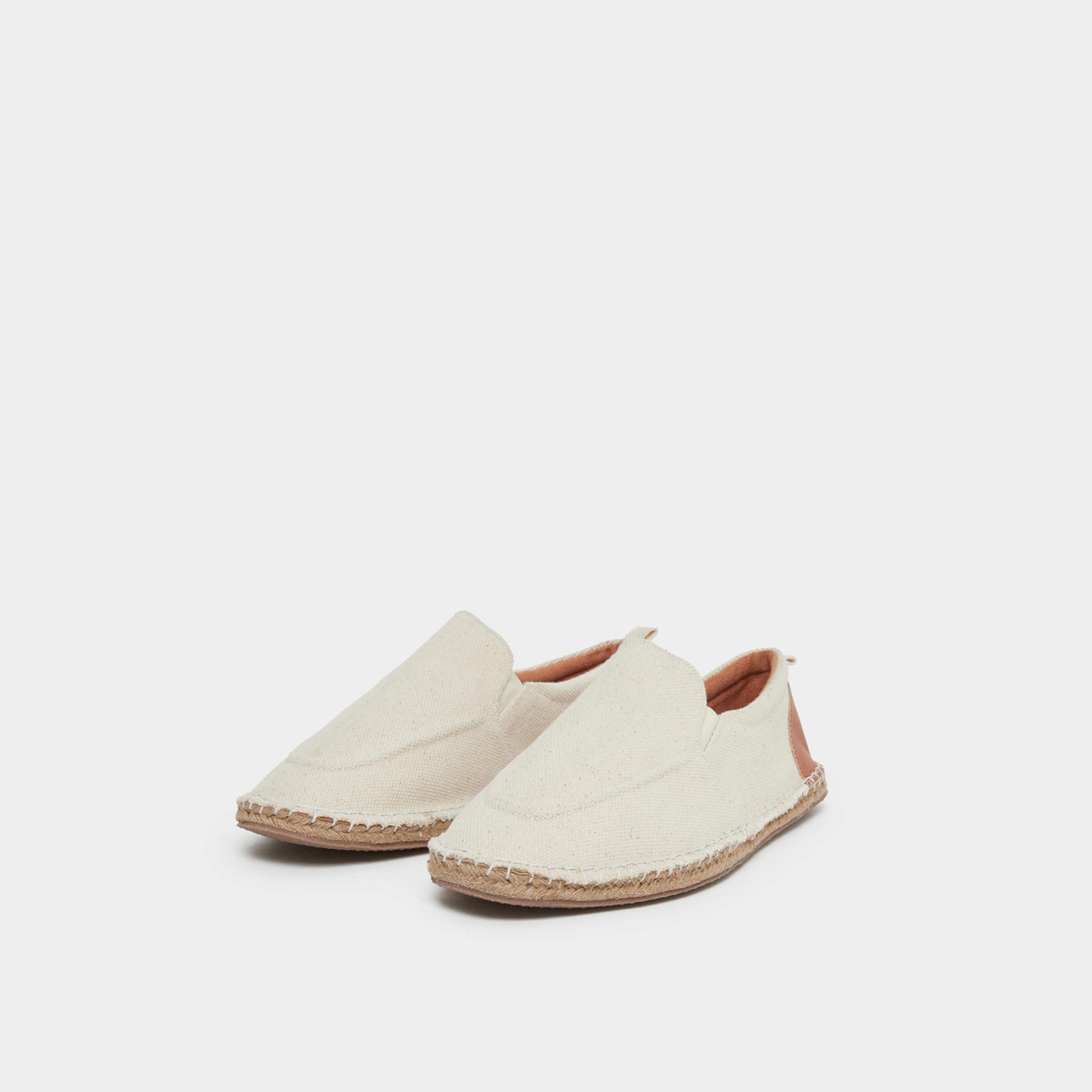 Styli Men Off White Canvas Slip-On Espadrille-men-shoes-loafersandmoccasins-image-1