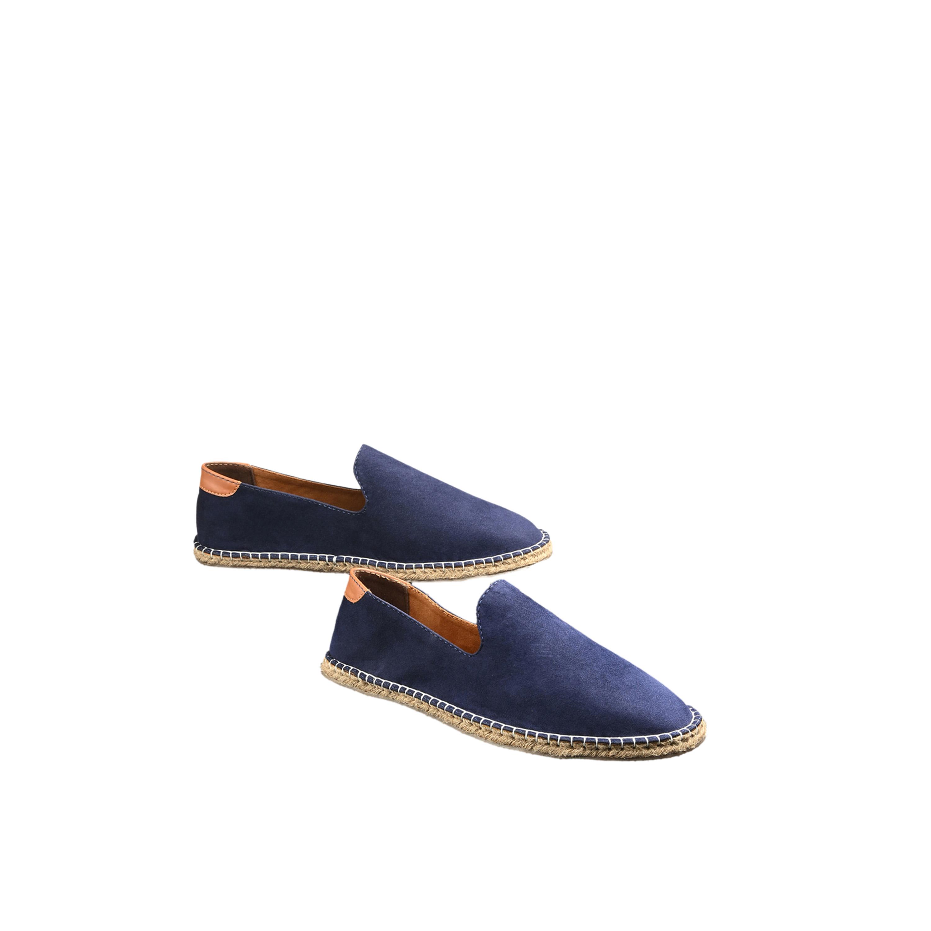 Styli Contrast Stitch Detail Slip On Espadrilles-men-shoes-loafersandmoccasins-image-1