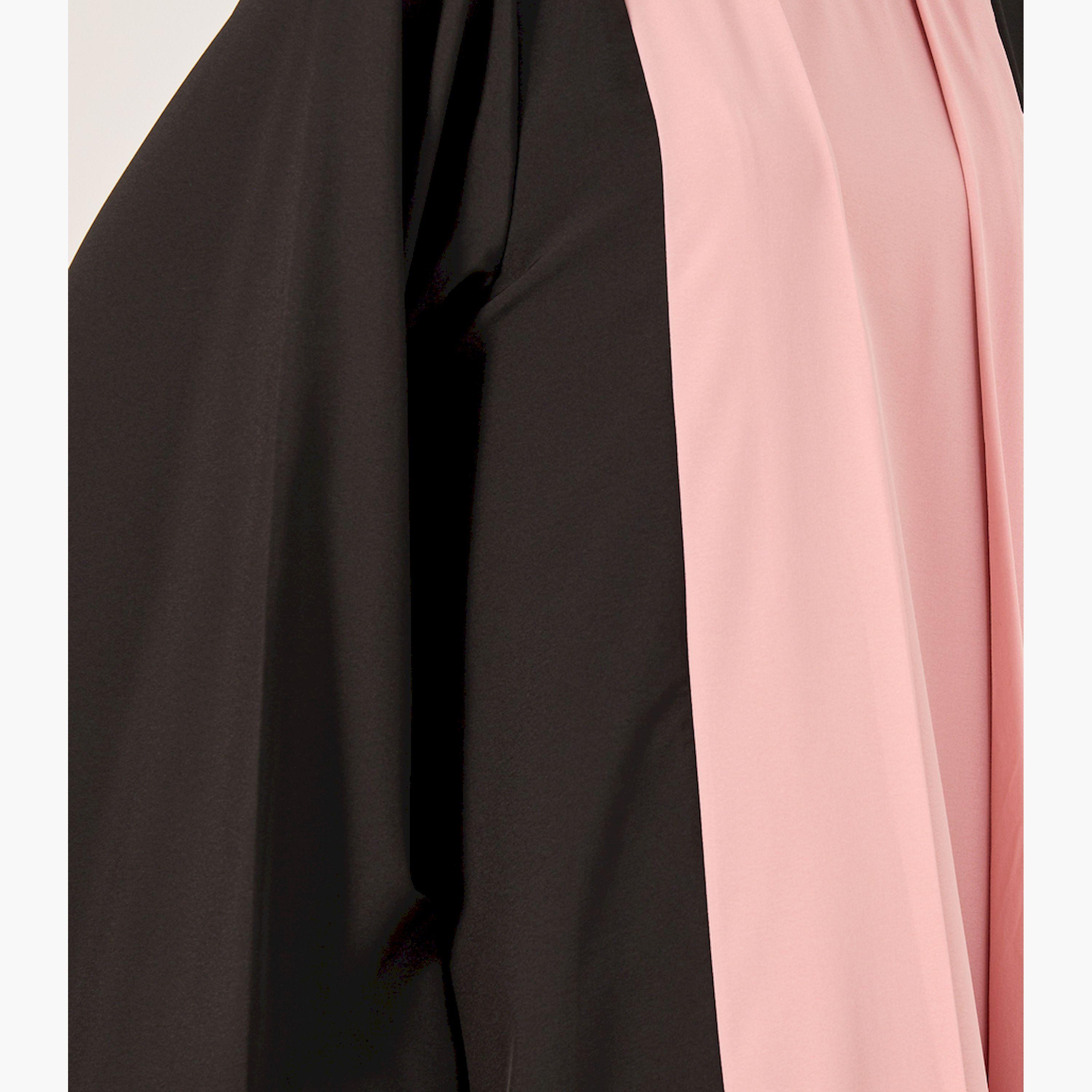 مجموعة من عباية بنمط كتل الالوان وفستان داخلي-women-arabicclothing-sets-image-4