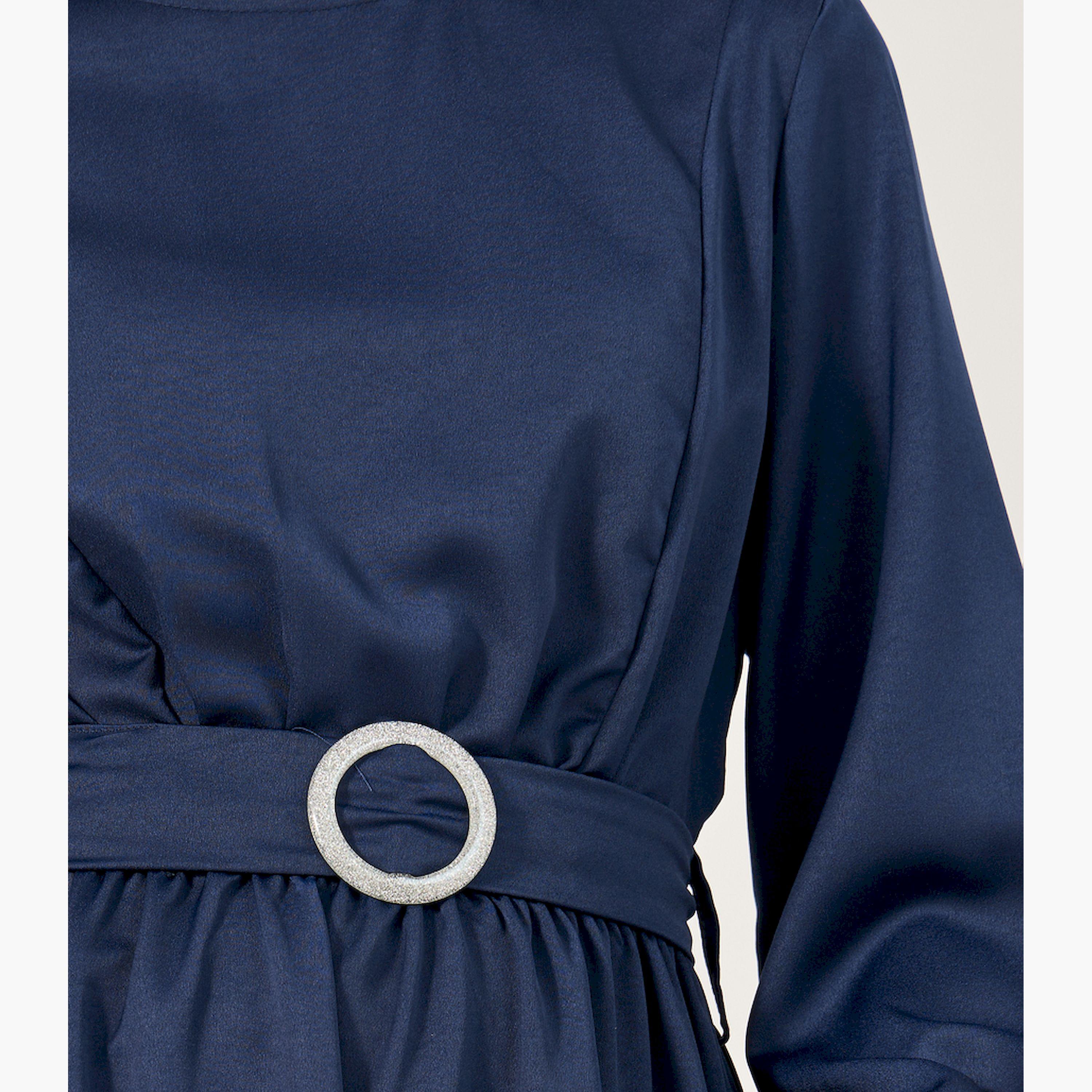 ستايلي-  جلابية سادة بأكمام واسعة-women-arabicclothing-jalabiyas-image-4