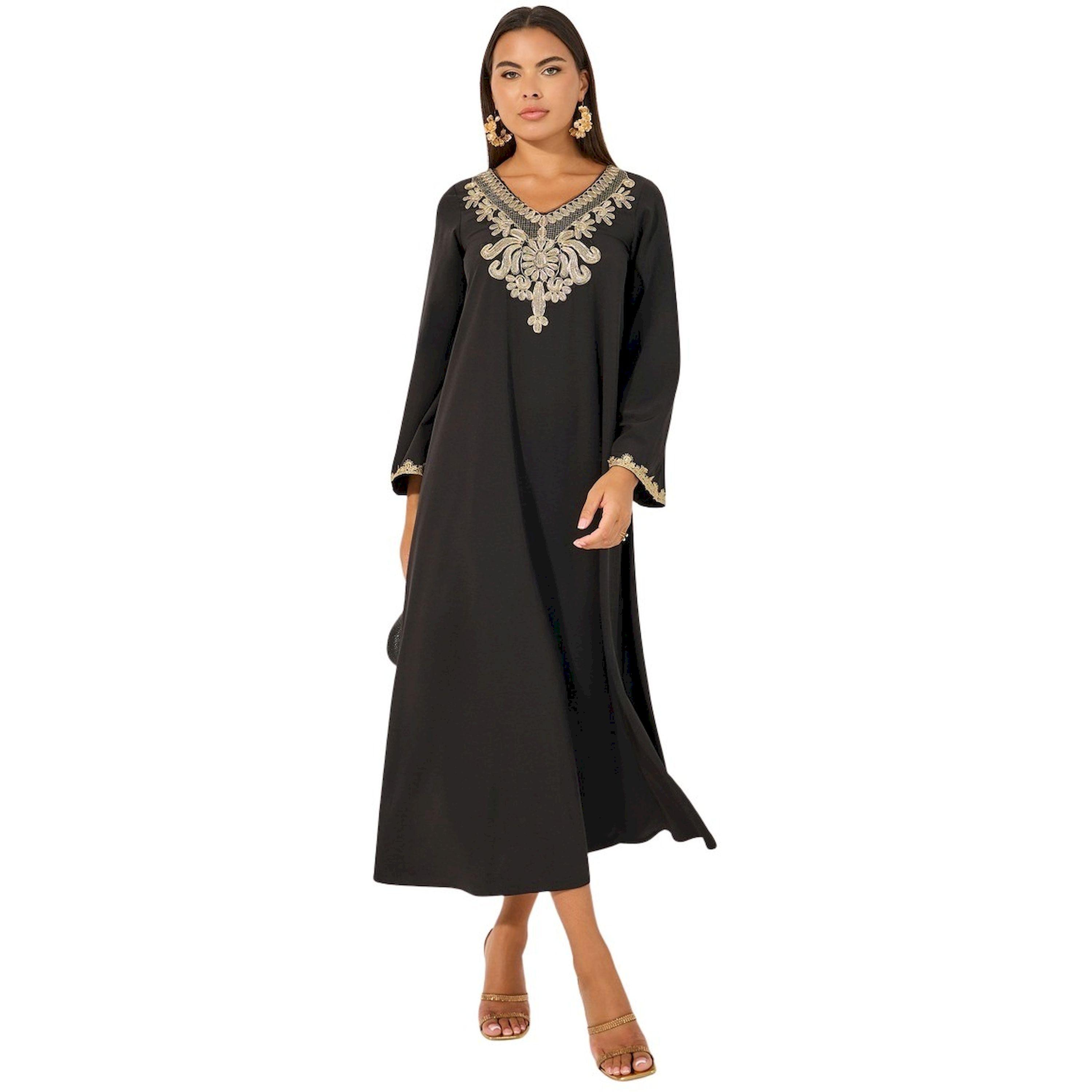 Styli Embroidered V Neck A-Line Jalabiya-women-arabicclothing-jalabiyas-image-1