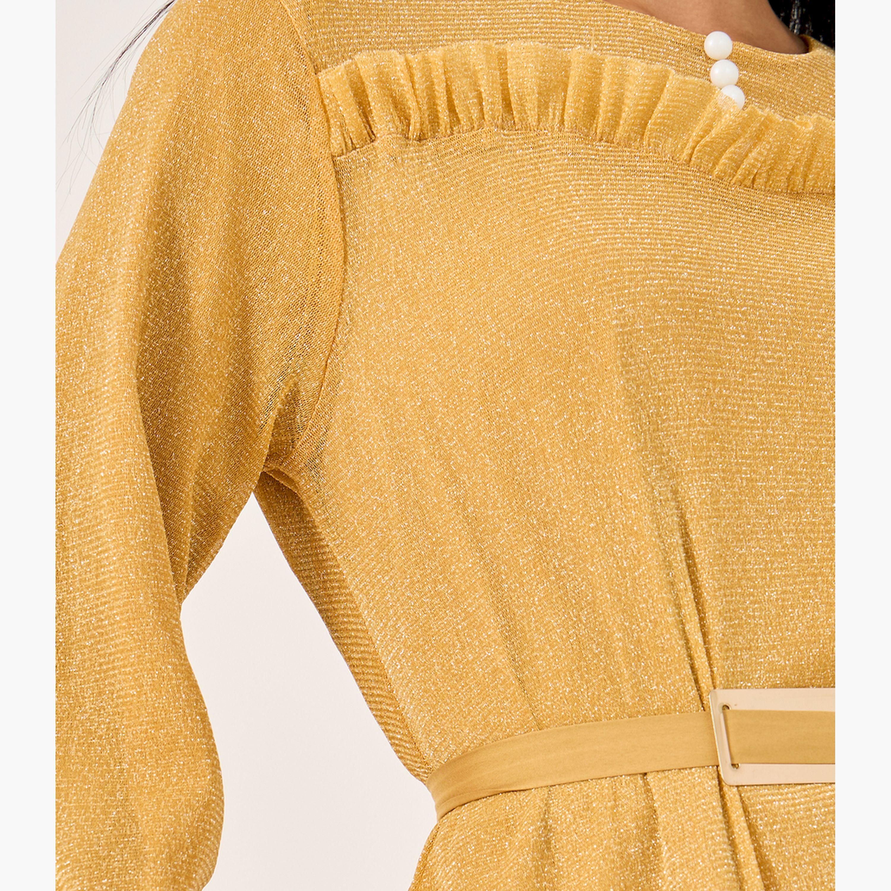 ستايلي-  فستان عباية إسلامي فضفاض سادة للسيدات مع خط عنق مستدير-women-arabicclothing-jalabiyas-image-4