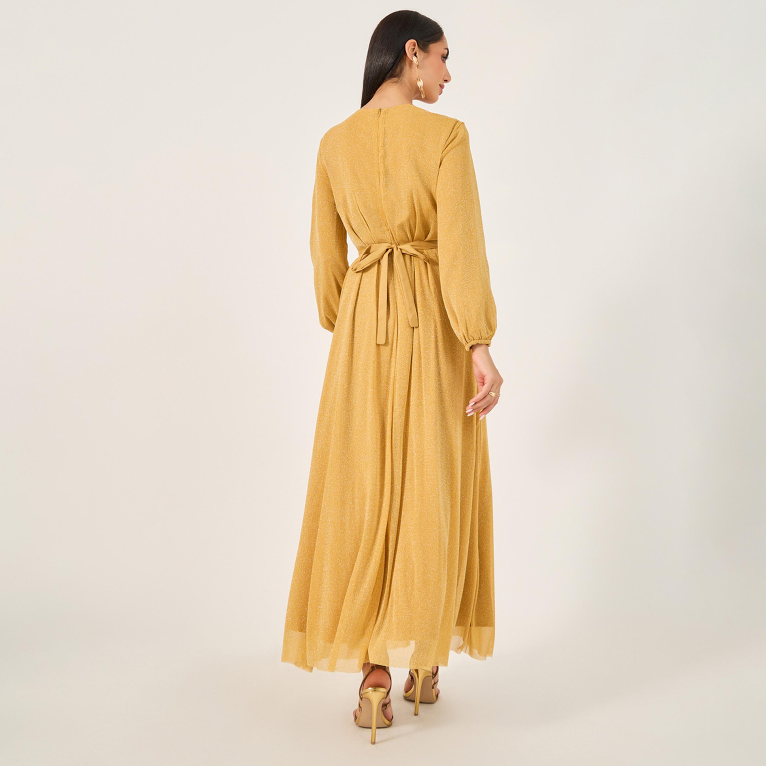 ستايلي-  فستان عباية إسلامي فضفاض سادة للسيدات مع خط عنق مستدير-women-arabicclothing-jalabiyas-image-5