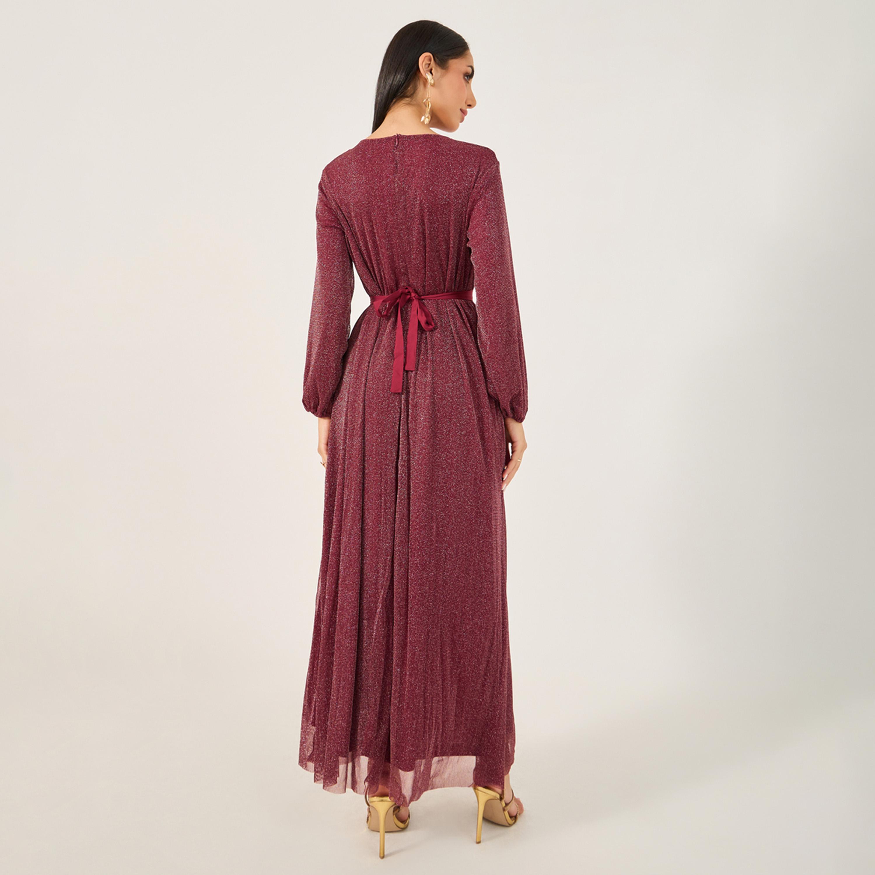 ستايلي-  فستان عباية إسلامي فضفاض سادة للسيدات مع خط عنق مستدير-women-arabicclothing-jalabiyas-image-5