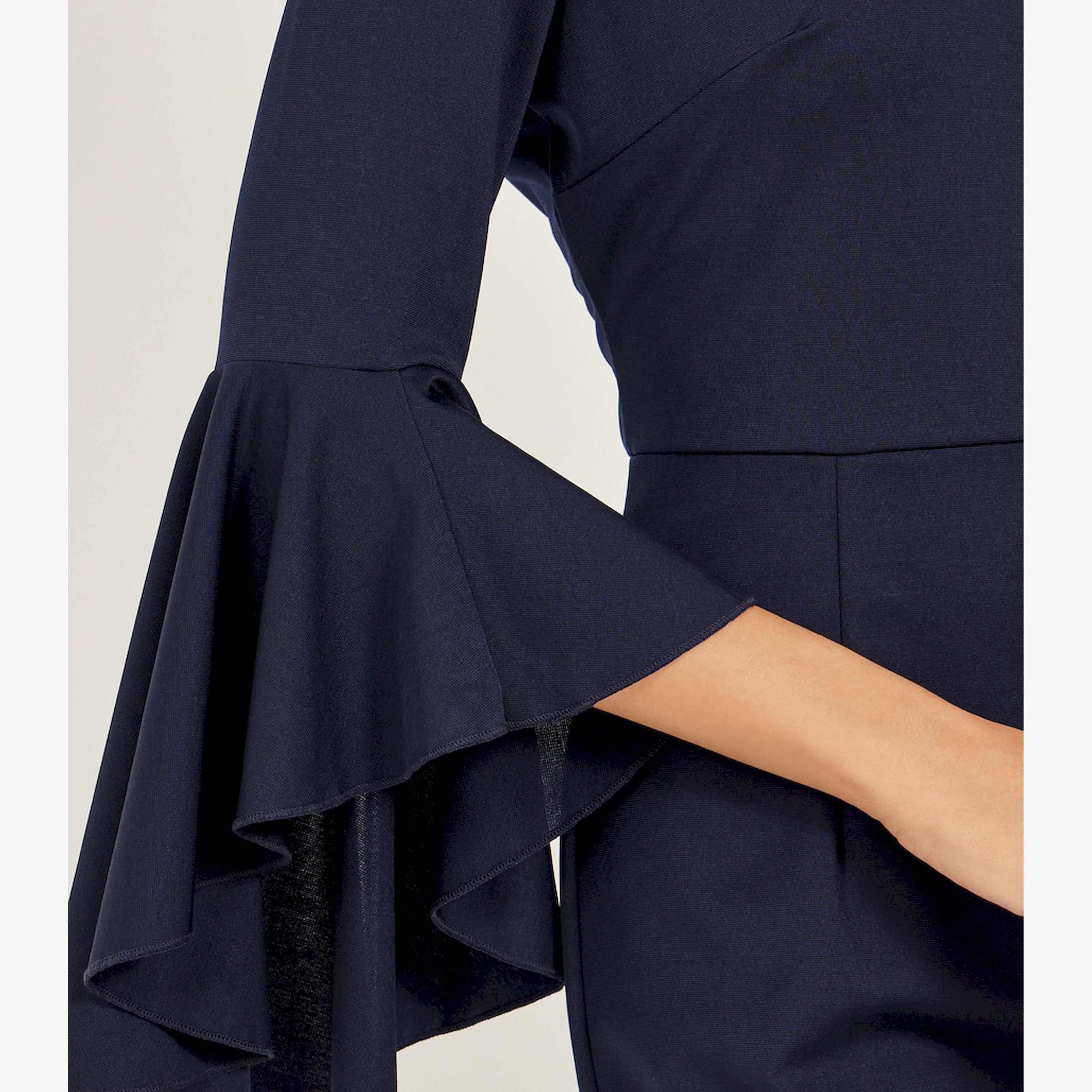 Styli Double-layered Ruffled round Neck Midi Dress-women-clothing-dresses-image-4