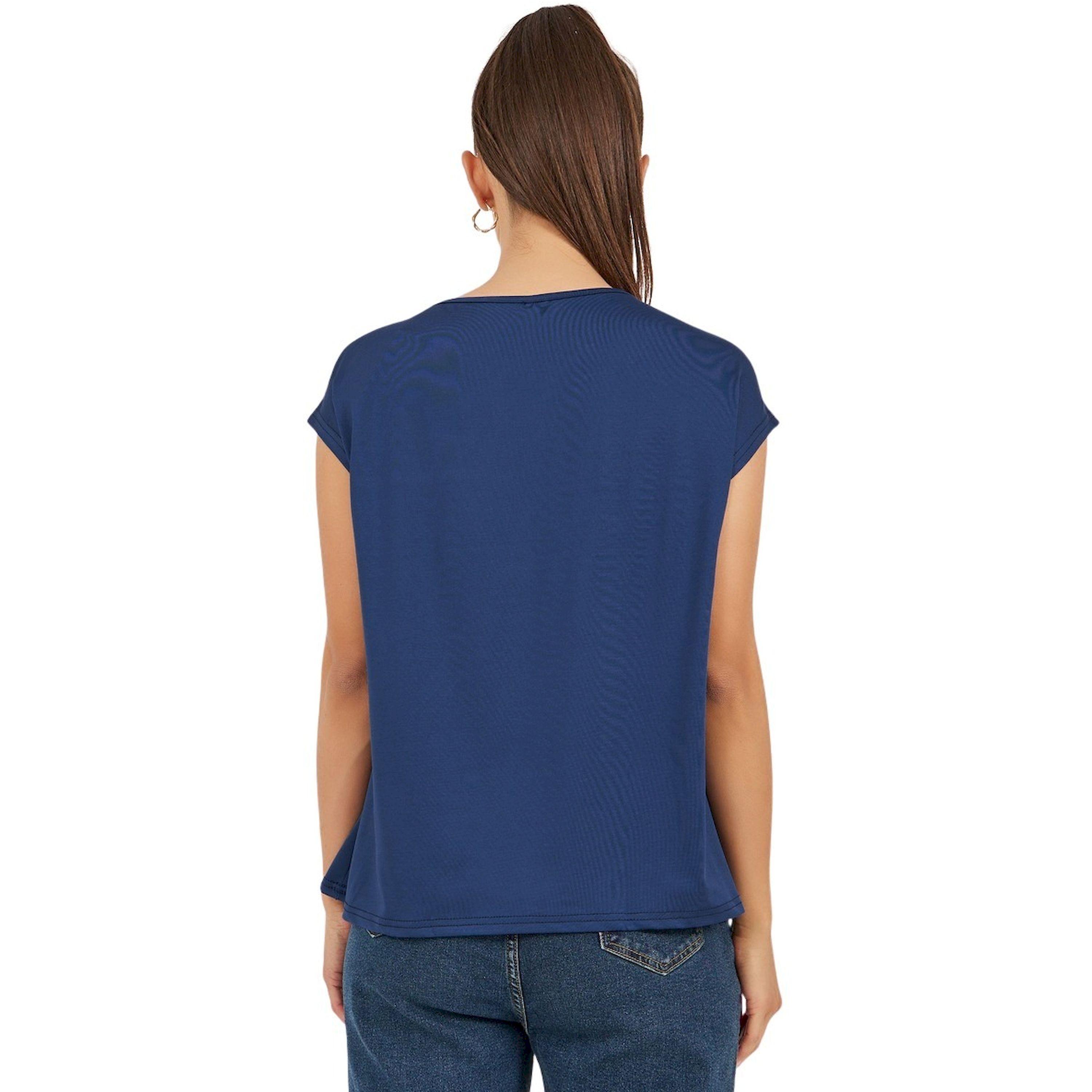 Styli Keyhole Neck Pleated Short Sleeve T-Shirt-women-clothing-tshirts-image-6