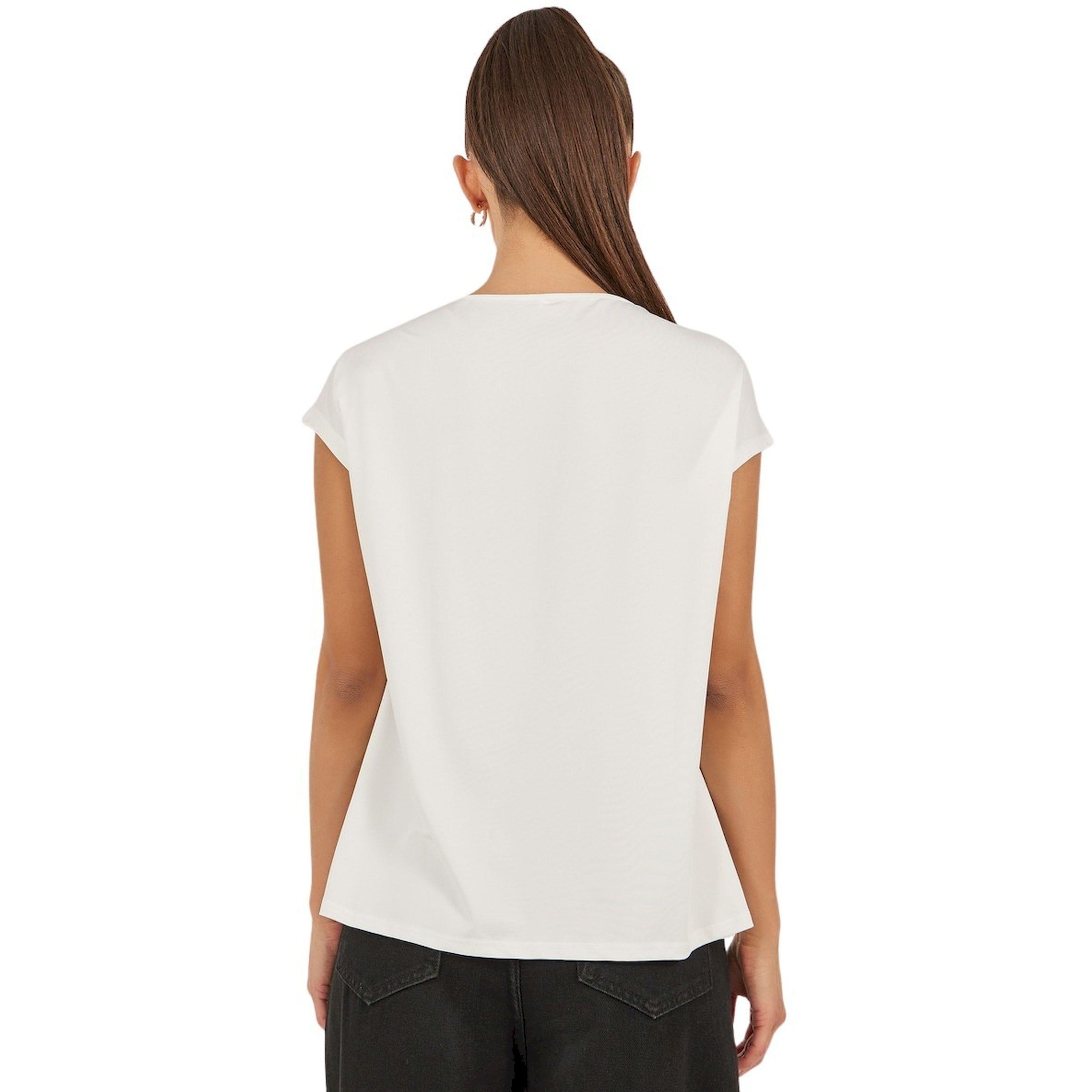 ستايلي - تي شيرت بأكمام قصيرة وكسرات وفتحة رقبة صغيرة-women-clothing-tshirts-image-5