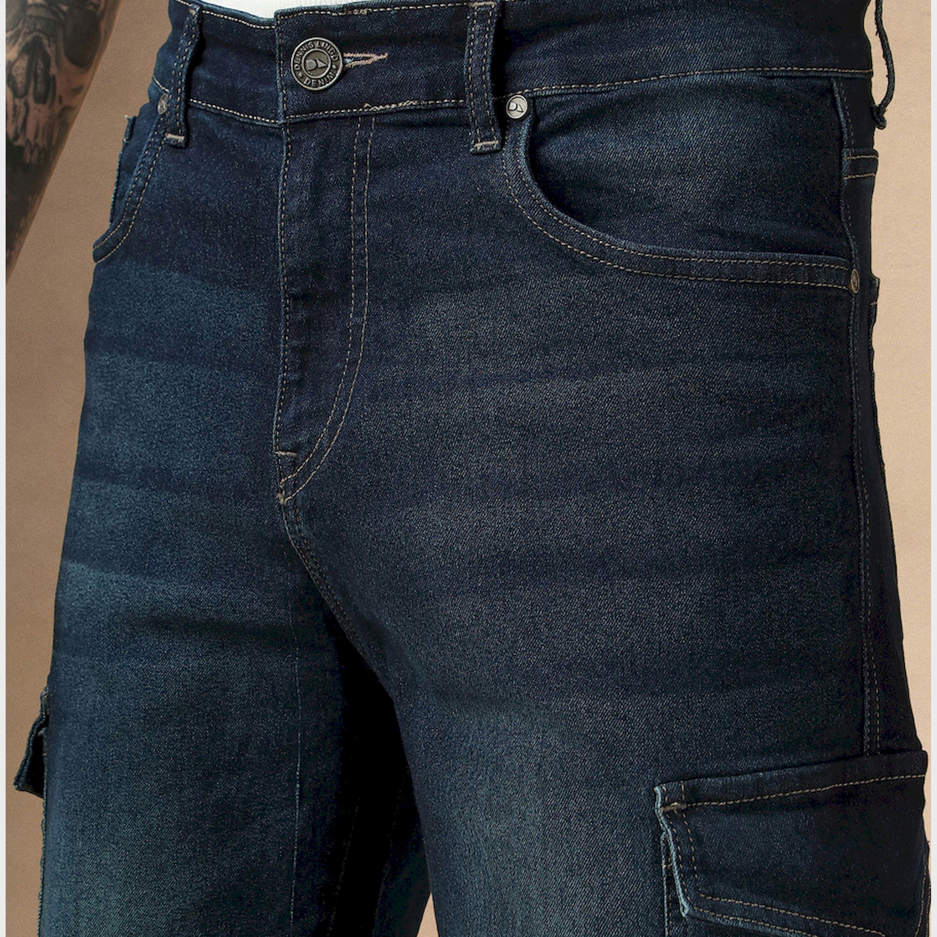دينيس لينغو × ستايلي - بنطال جينز بخصر متوسط الارتفاع بقصّة مستقيمة وباهت-men-clothing-bottoms-jeans-image-4