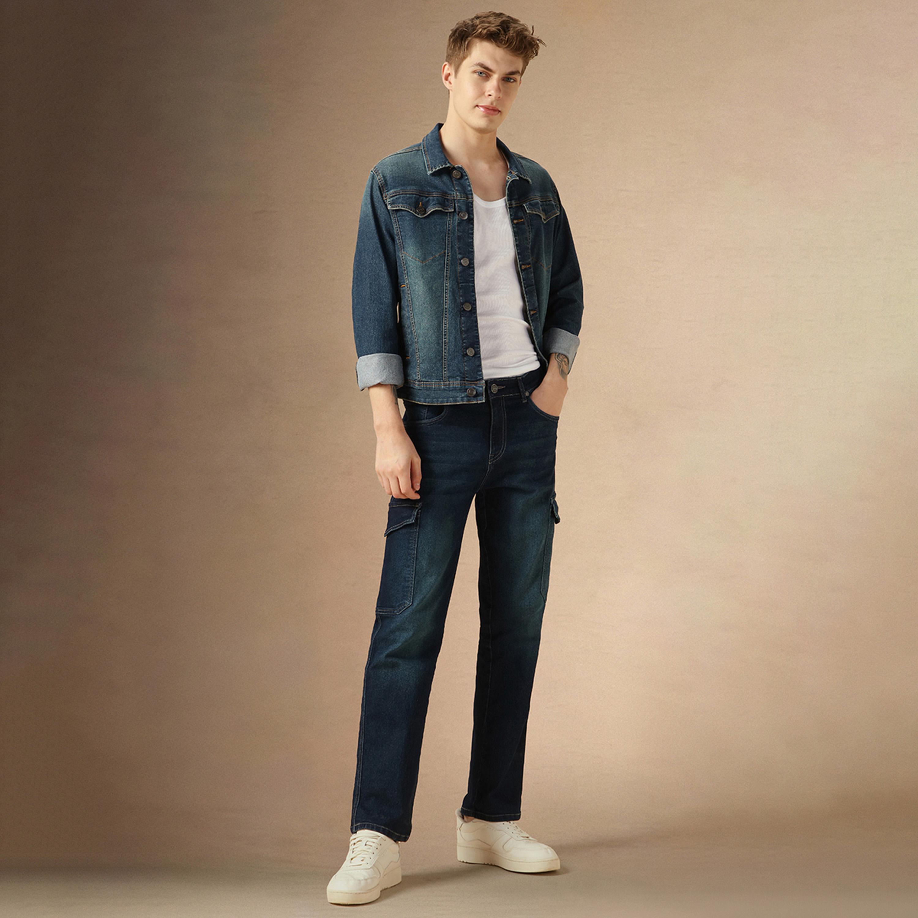 دينيس لينغو × ستايلي - بنطال جينز بخصر متوسط الارتفاع بقصّة مستقيمة وباهت-men-clothing-bottoms-jeans-image-5