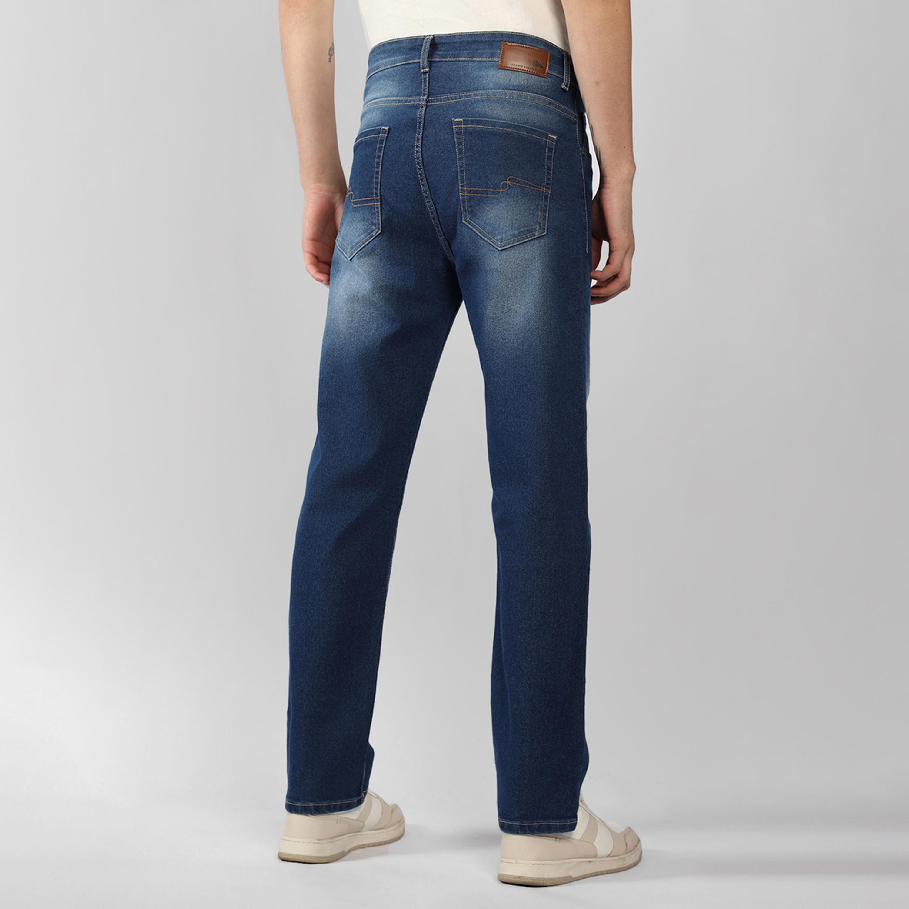دينيس لينغو × ستايلي - بنطال جينز بخصر متوسط الارتفاع بقصّة مستقيمة وباهت-men-clothing-bottoms-jeans-image-3