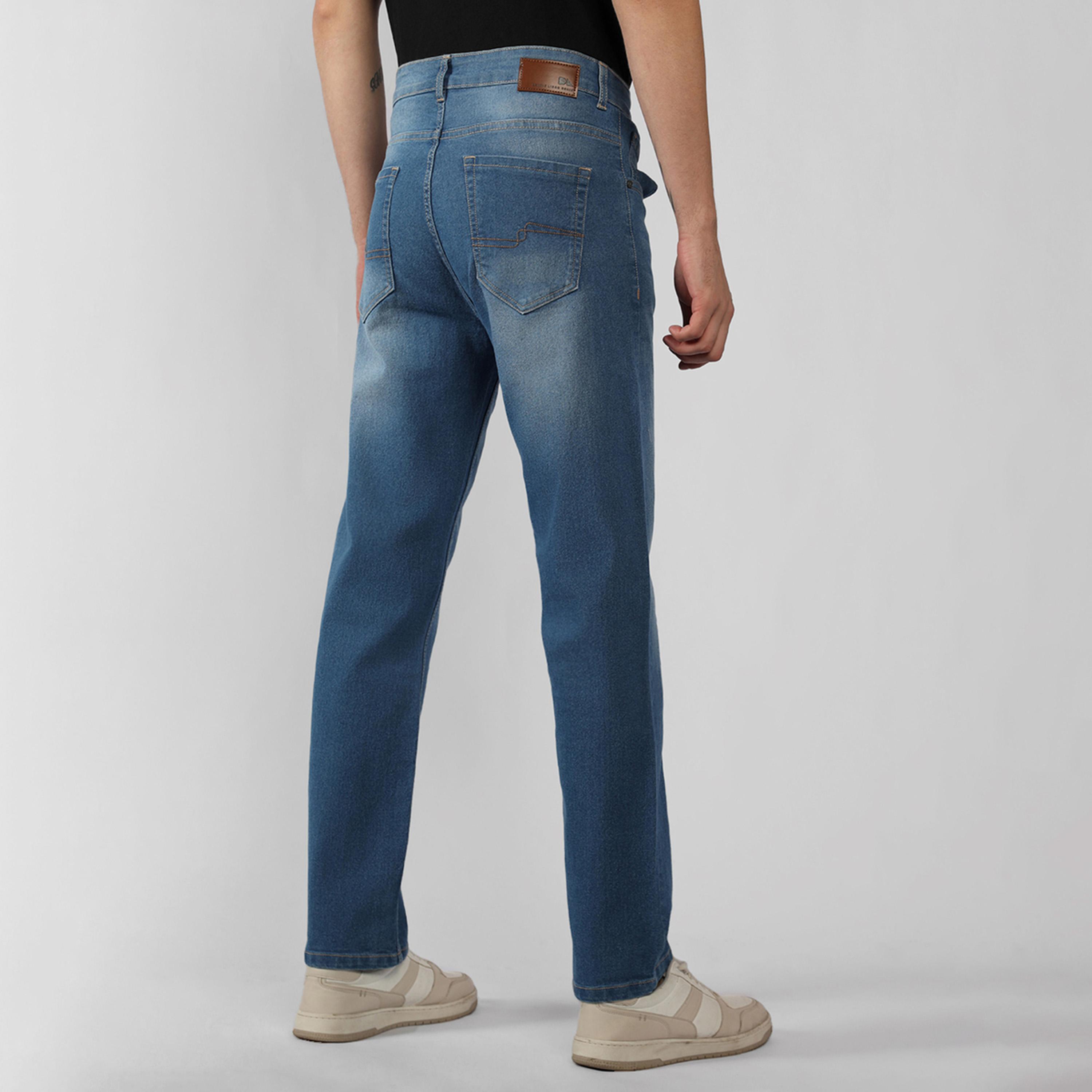 دينيس لينغو × ستايلي - بنطال جينز بخصر متوسط الارتفاع بقصّة مستقيمة وباهت-men-clothing-bottoms-jeans-image-3